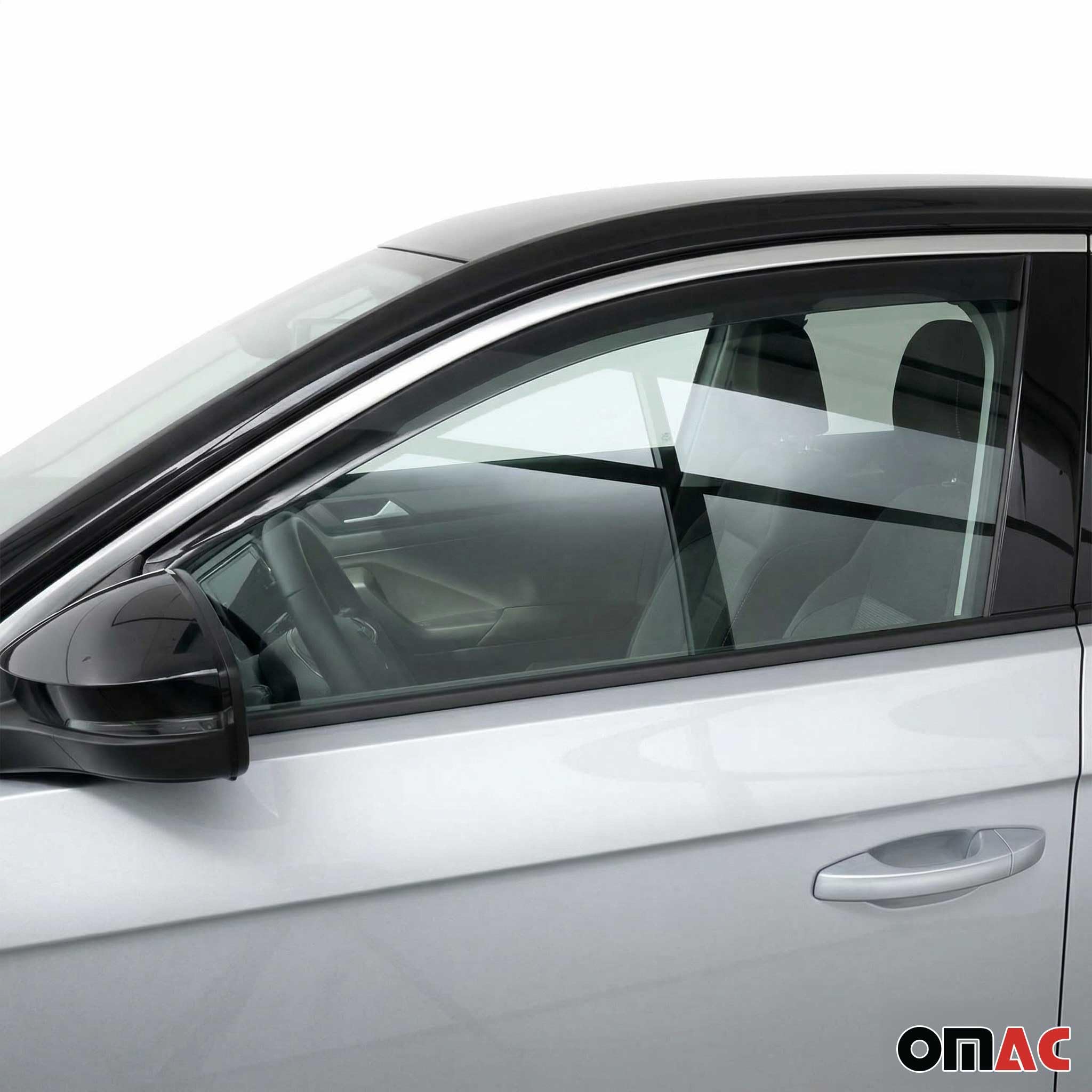 OMAC Windabweiser Regenabweiser kompatibel mit VW T-ROC 2017-2025 Dunkel Acryl 4tlg