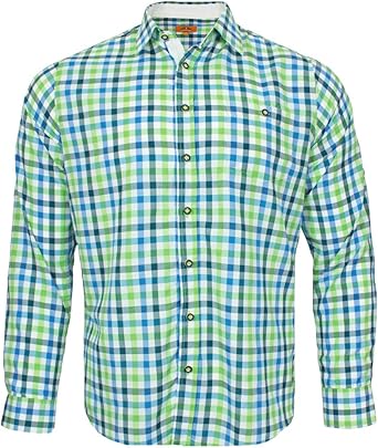 camisa de cuadros verde hombre