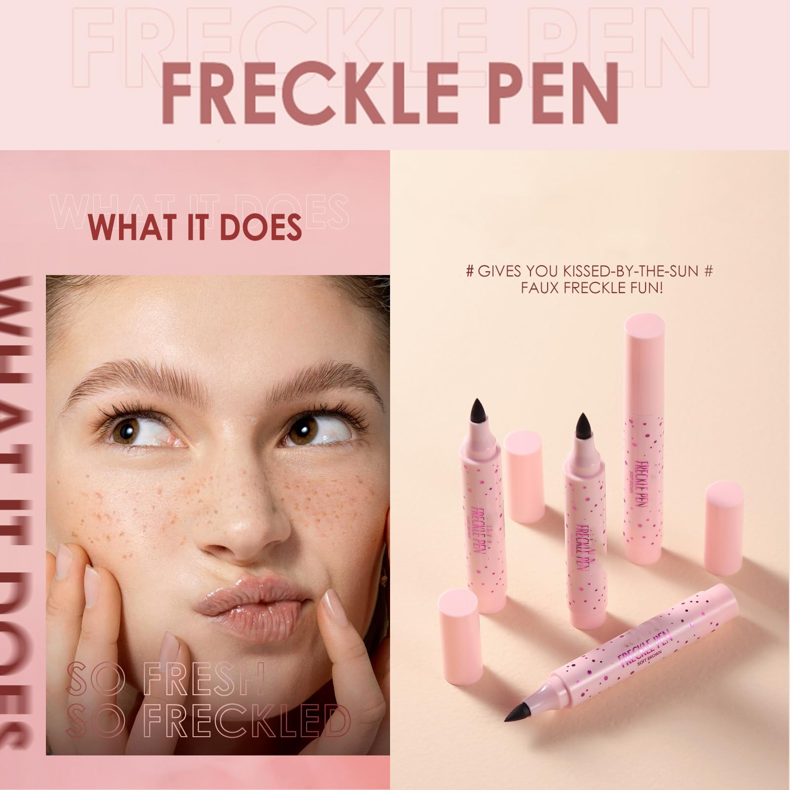 2PCS Freckle Pen Waterproof Soft Dot Pen with Fine Tip for Natural Sunkissed Makeup, Easy to Apply, Dual Shades in Light Brown & Dark Brown, Natural & Realistic Look, Beginner-Friendly - Image 4