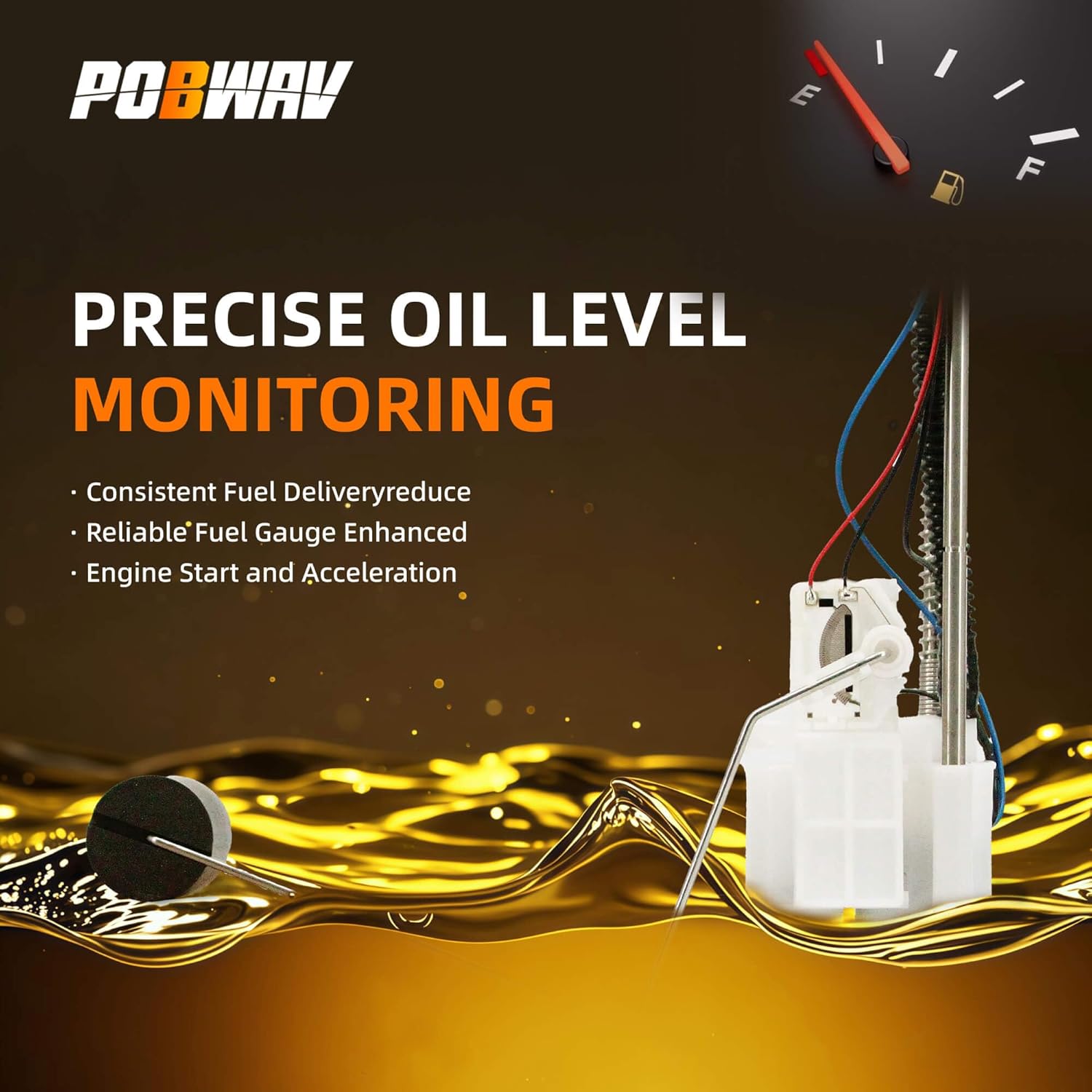 17040-8B000 Fuel Pump Assembly Compatible with 1992-1997 Nissan D21 Hardbody Pickup 2.4L, Replace 17040-3B000, 17040-S3801 - Image 3