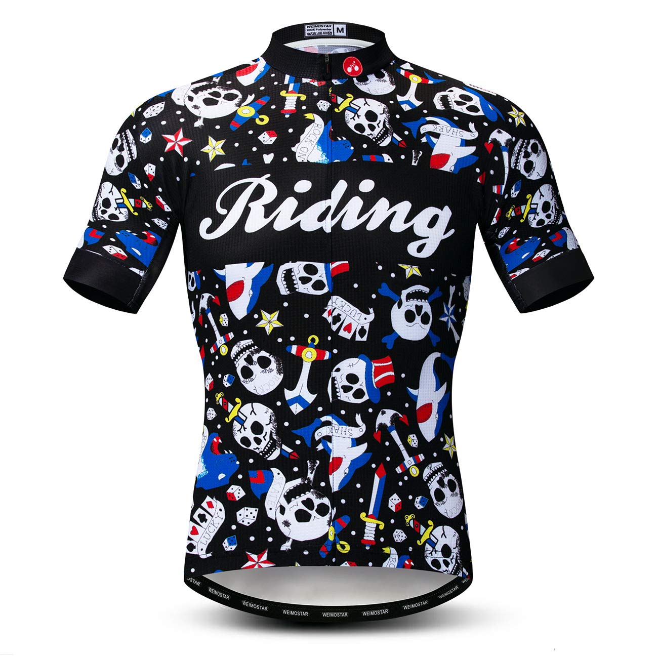 JPOJPO Cycling Jerseys Men,Mountain Bike Jersey Summer Short Sleeve Breathable Bicycle Tops Riding Bike Shirts Quick Dry