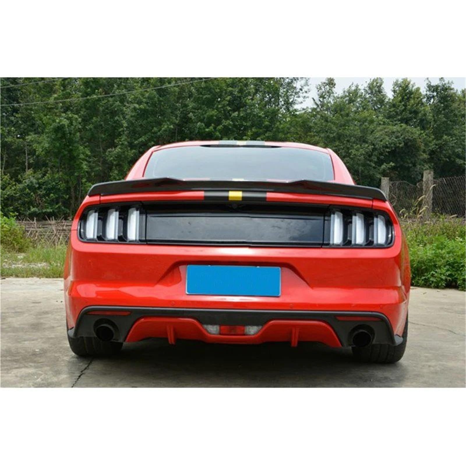 Dla Ford Dla Mustang Coupe 2015-2018 Spoiler Bagażnika Lotka Tylny Skrzydło Na Klapie Akcesoria Dekoracyjne Spojler Tylny Trunk Wing