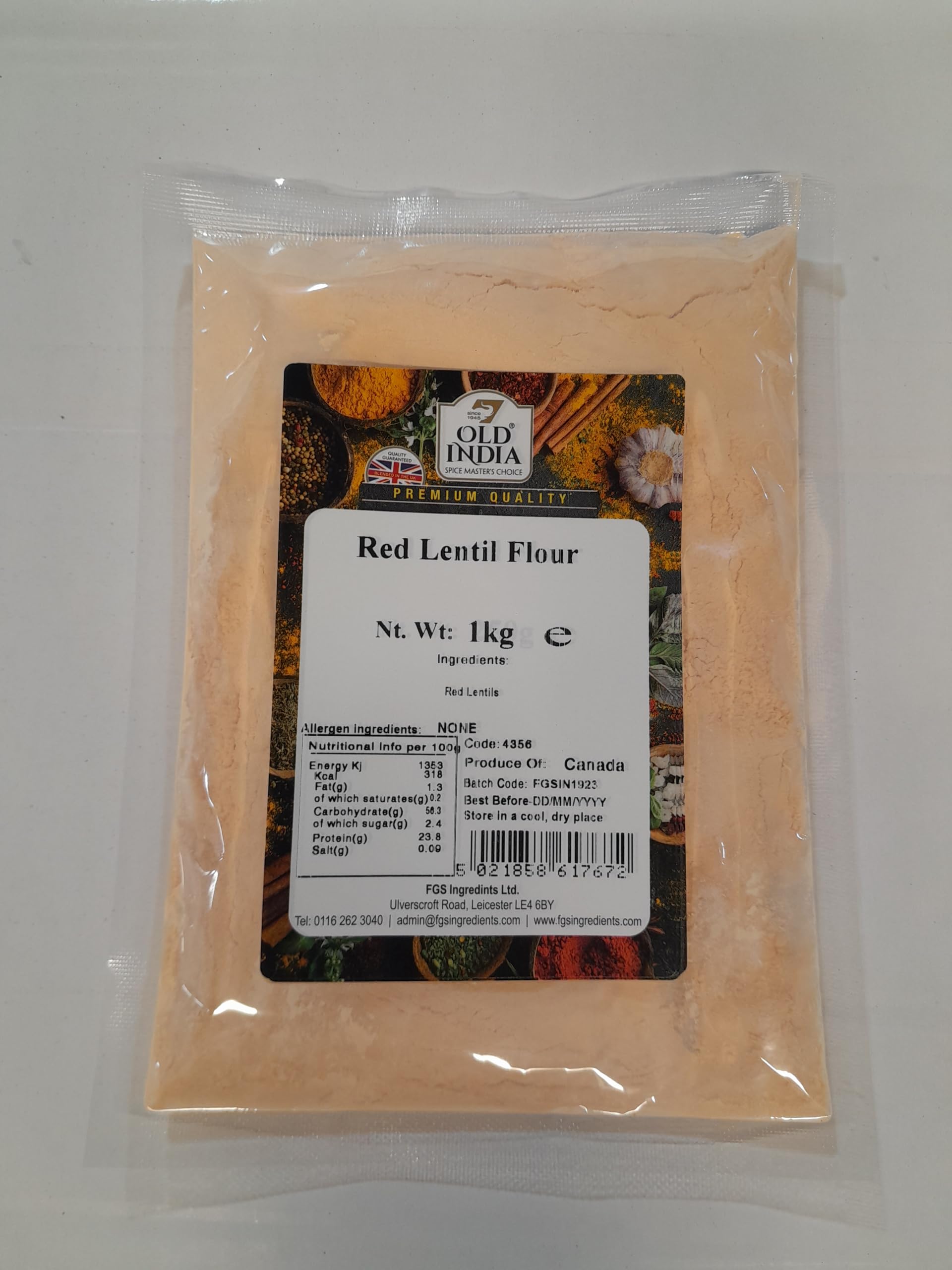 Old India Red Lentil Flour 1kg