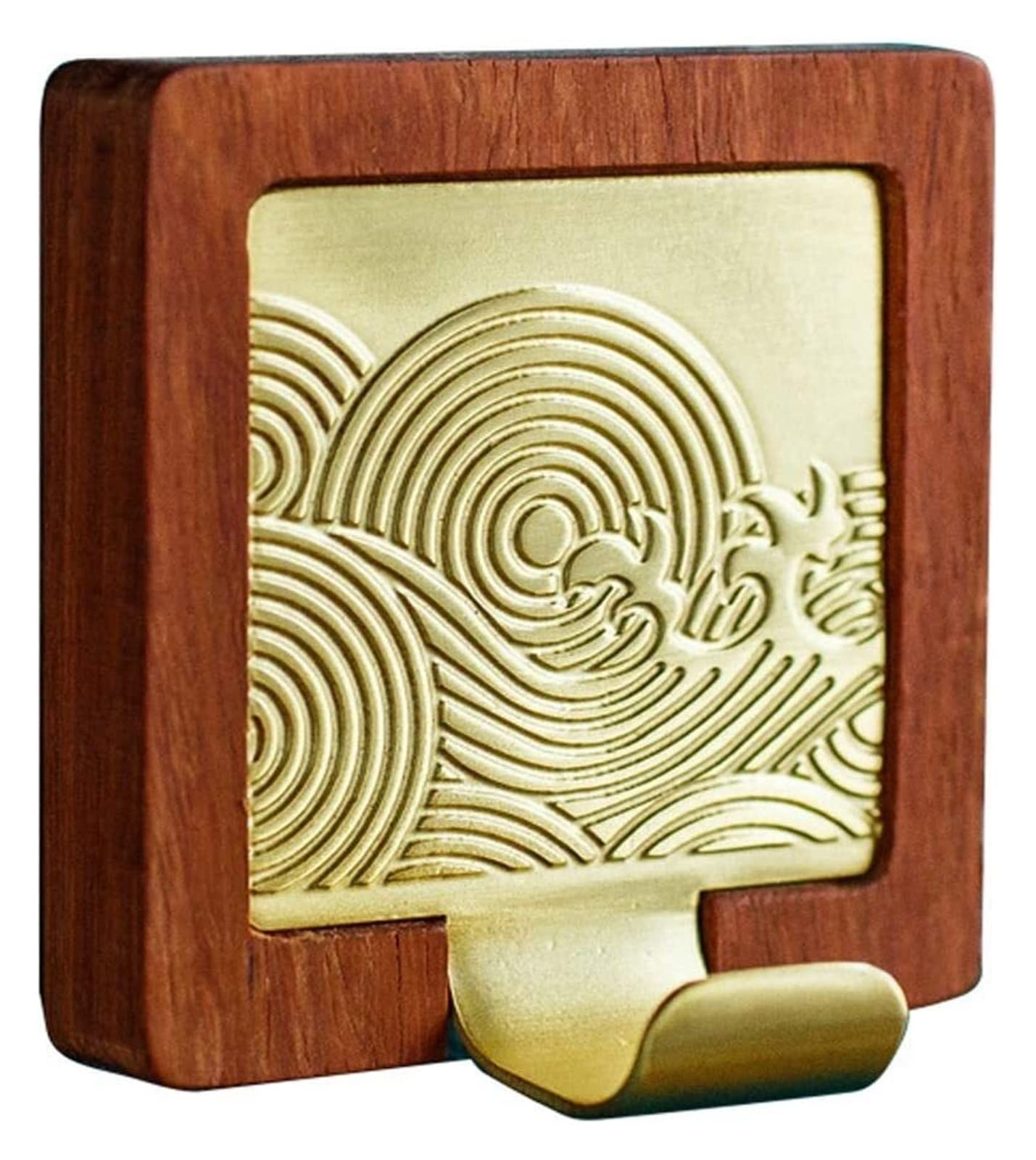 Attaccapanni Parete Ganci Appendiabiti In Ottone, Decorativi In Legno In Stile Cinese Gancio Singolo Per Ingresso Bagno Camera Da Letto Armadio Cucina Ingresso Soggiorno(A)