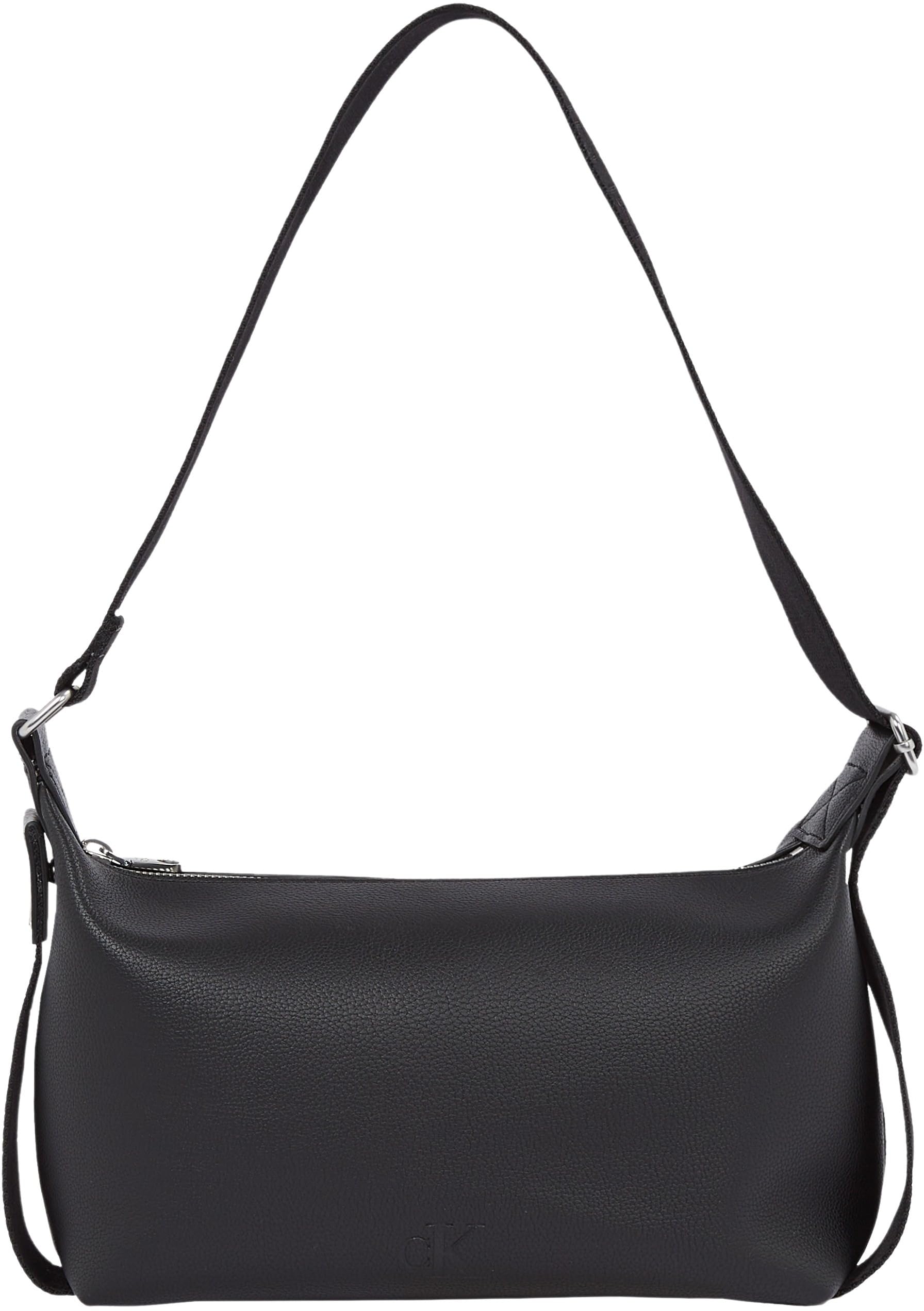 Calvin Klein Women's Over Webbing Elegant Shoulder Bag, Black (Black), One Size