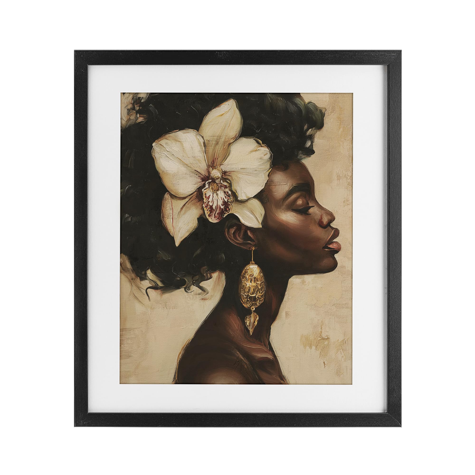'Orchid Majesty Portrait'| Framed Print Under Glass