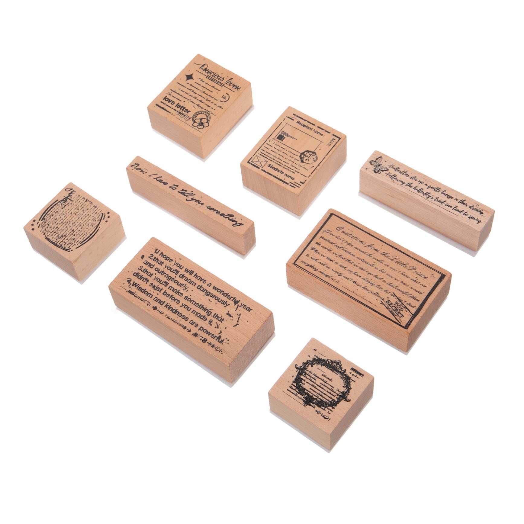 Lurrose 40pezzi Timbri Per Crafting e Decorazioni Timbri Per Artigianali e Chiari