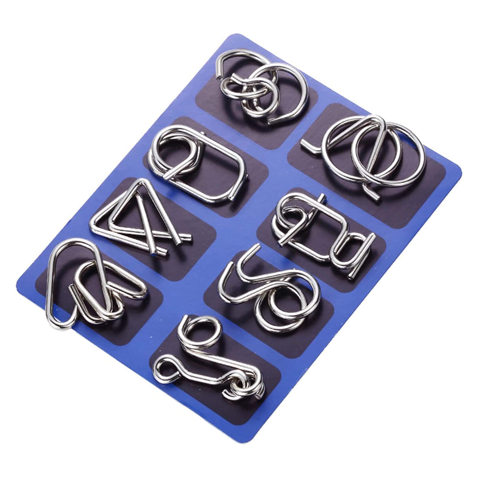 8 Pezzi Rompicapo Puzzle Giocattoli di Metallo Set - Giochi Logica Rompicapi per Adulti Gioco di Mente Puzzle di Ferro per Adulto - Giocattolo Bambini e Ragazzi #1