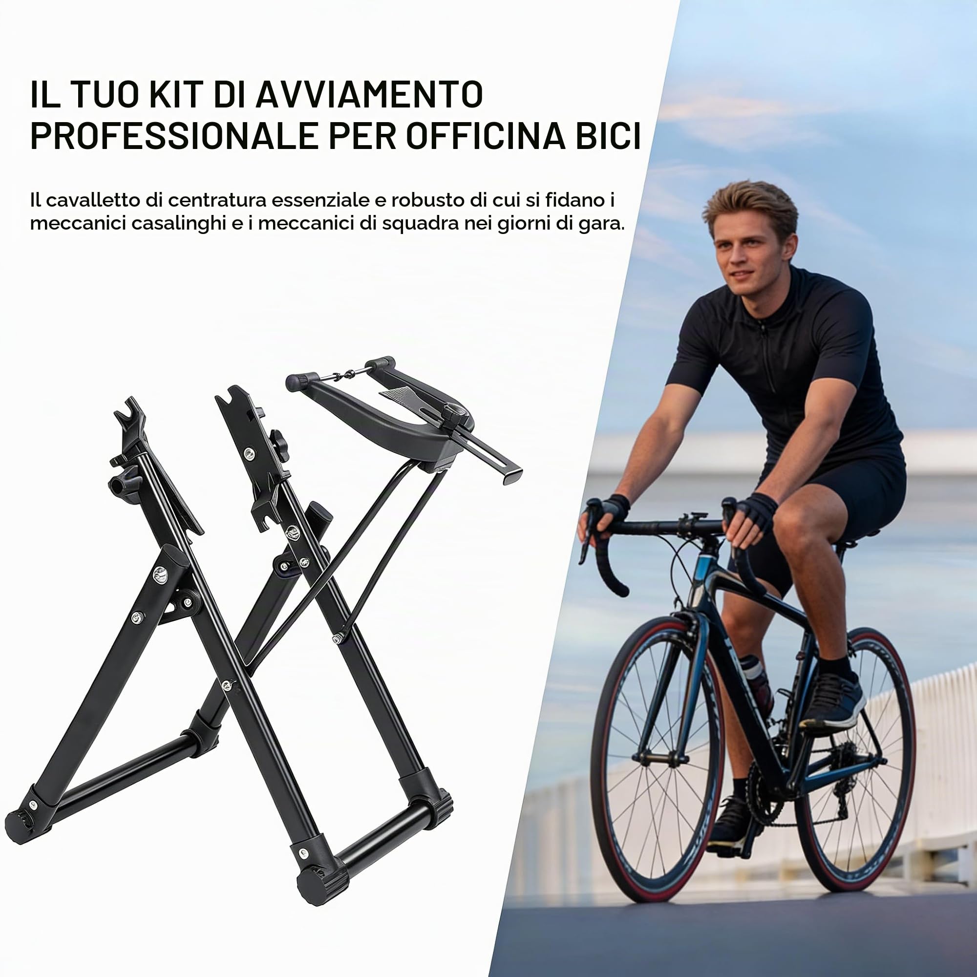 Cavalletto per Centrare Ruote Bici, Centraruote Bici, Cavalletto di Centraggio per Biciclette, Supporto per Ruota di Manutenzione Ruote per Bicicletta, per Mountain Bike, Bici da Corsa