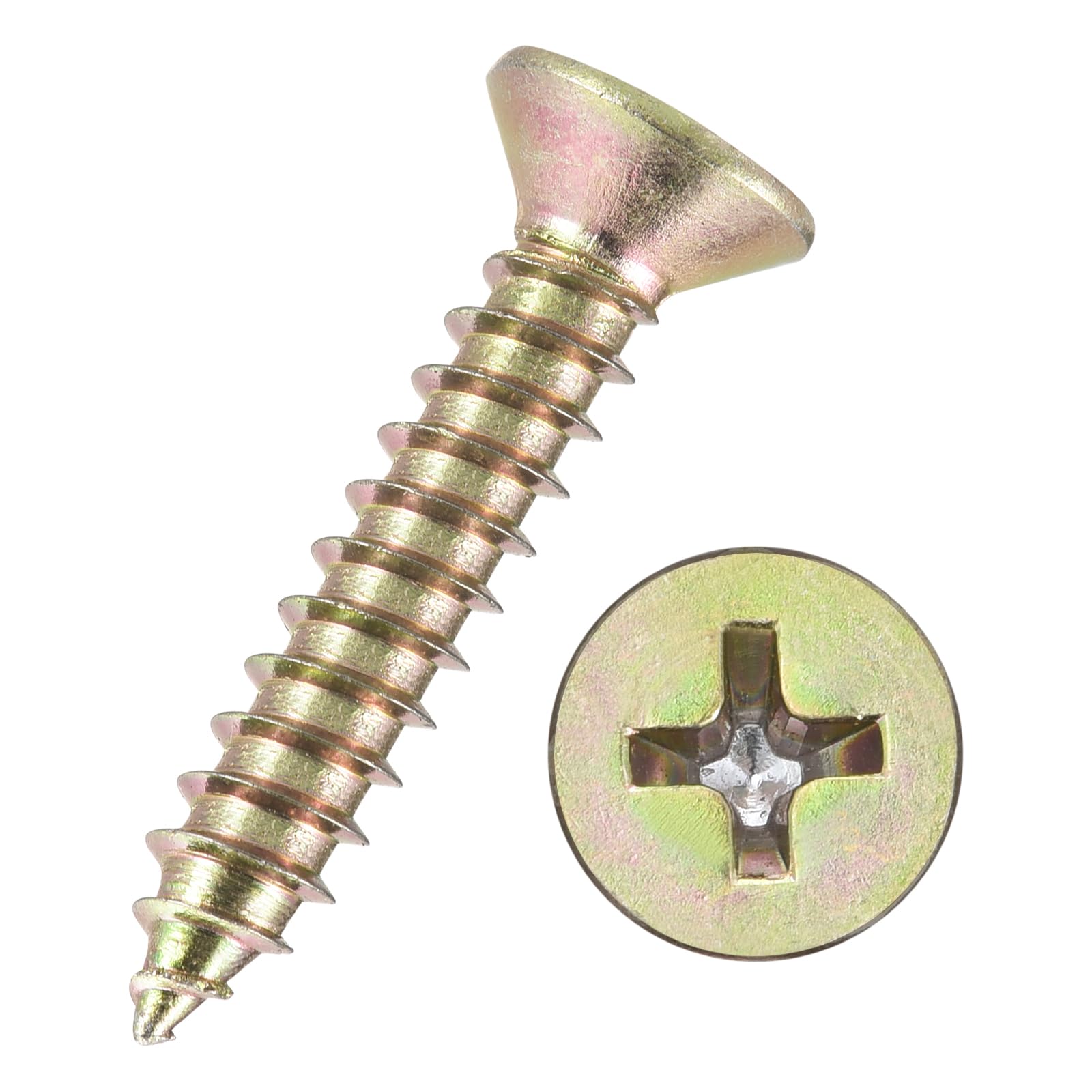 Kozelo 200pcs Phillips Flat Head Wood Screws