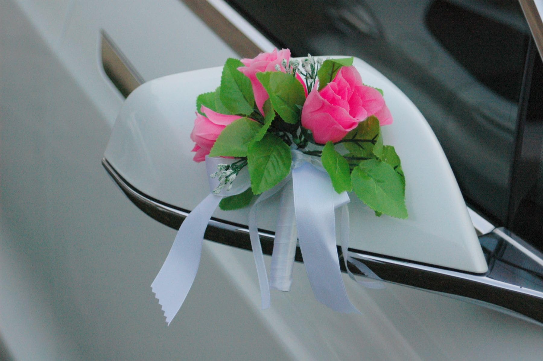 Bouquets de fleurs pour voiture - Décoration de mariage - Pour voiture - Guirlande de voiture - Rose