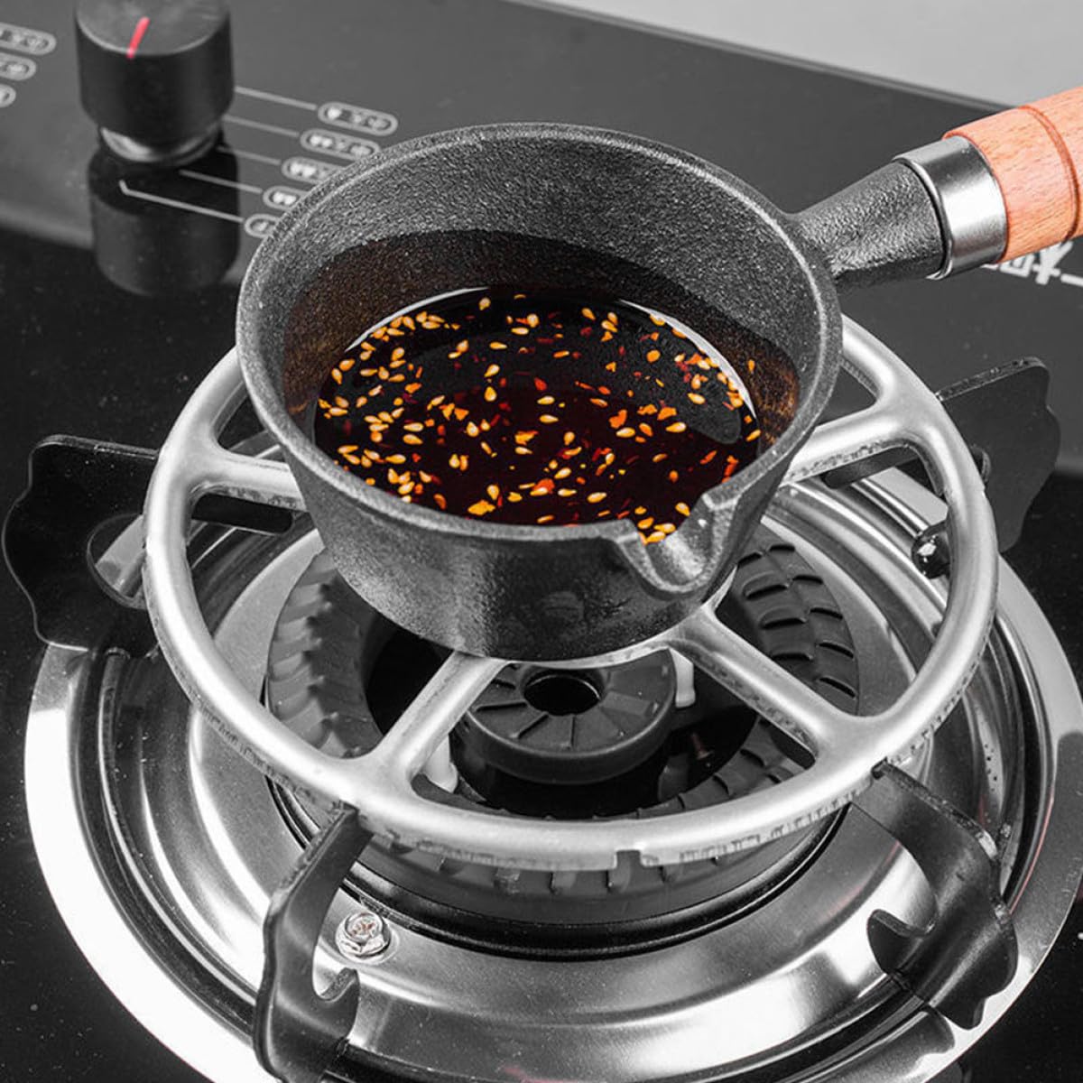 Kleiner Bratpfanne aus Gusseisen für Gas und Induktion, Antihaft