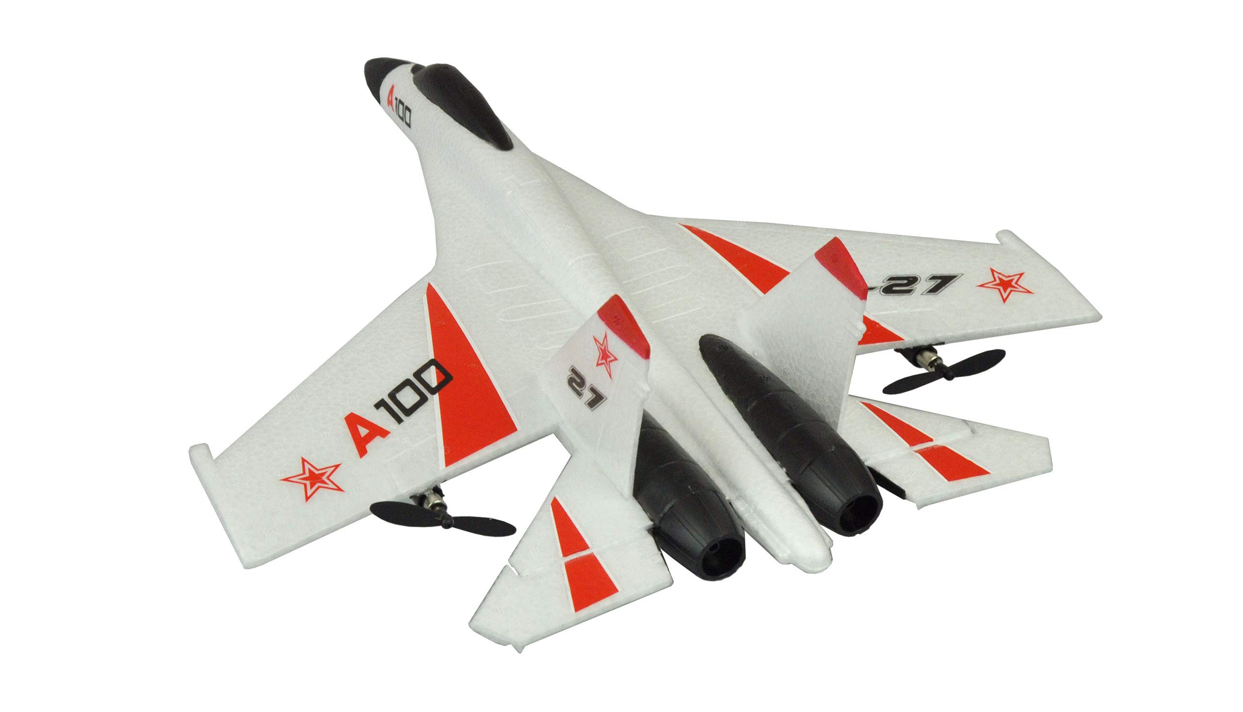 Amewi 24089 SU-27 RC samolot 3-kanałowy 2,4 GHz RTF żyroskop, czerwony