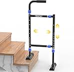 Height & Width Adjustable Stair Assist Cane for Seniors, Customizable to fit Most Indoor/Outdoor Steps, Wide Anti-Slip Base, Professional Stair Climbing Assist Cane for Sore Knees & Post-Surgery
