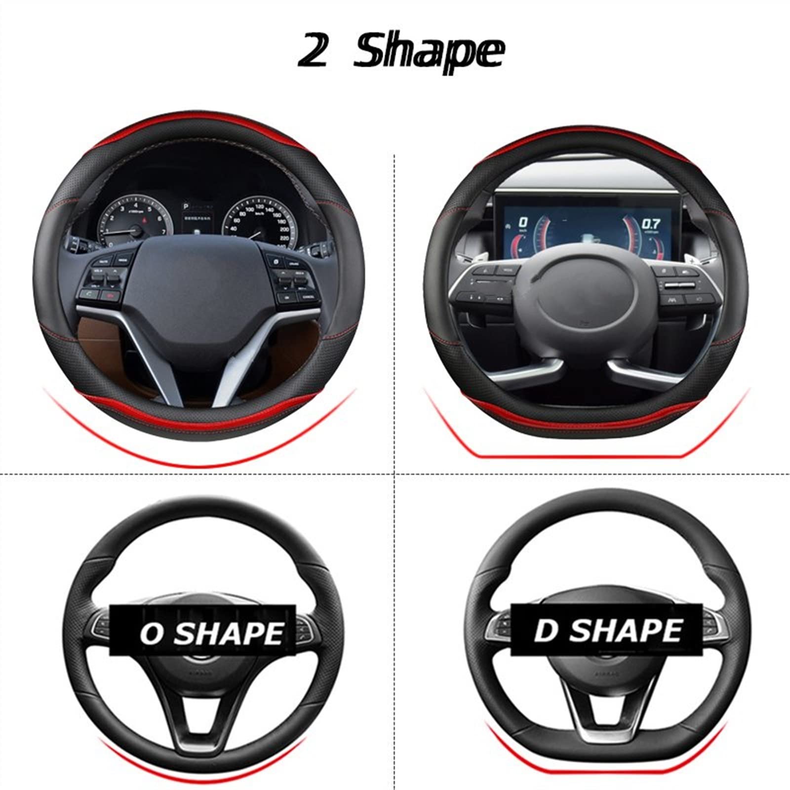 Auto Stuurhoes Voor Hyundai Voor Tucson Voor Ix35 2004-2020 2016 2019 Auto Stuurhoes Microfiber Leer Auto Accessoires Het Autostuur (Color : BLUE