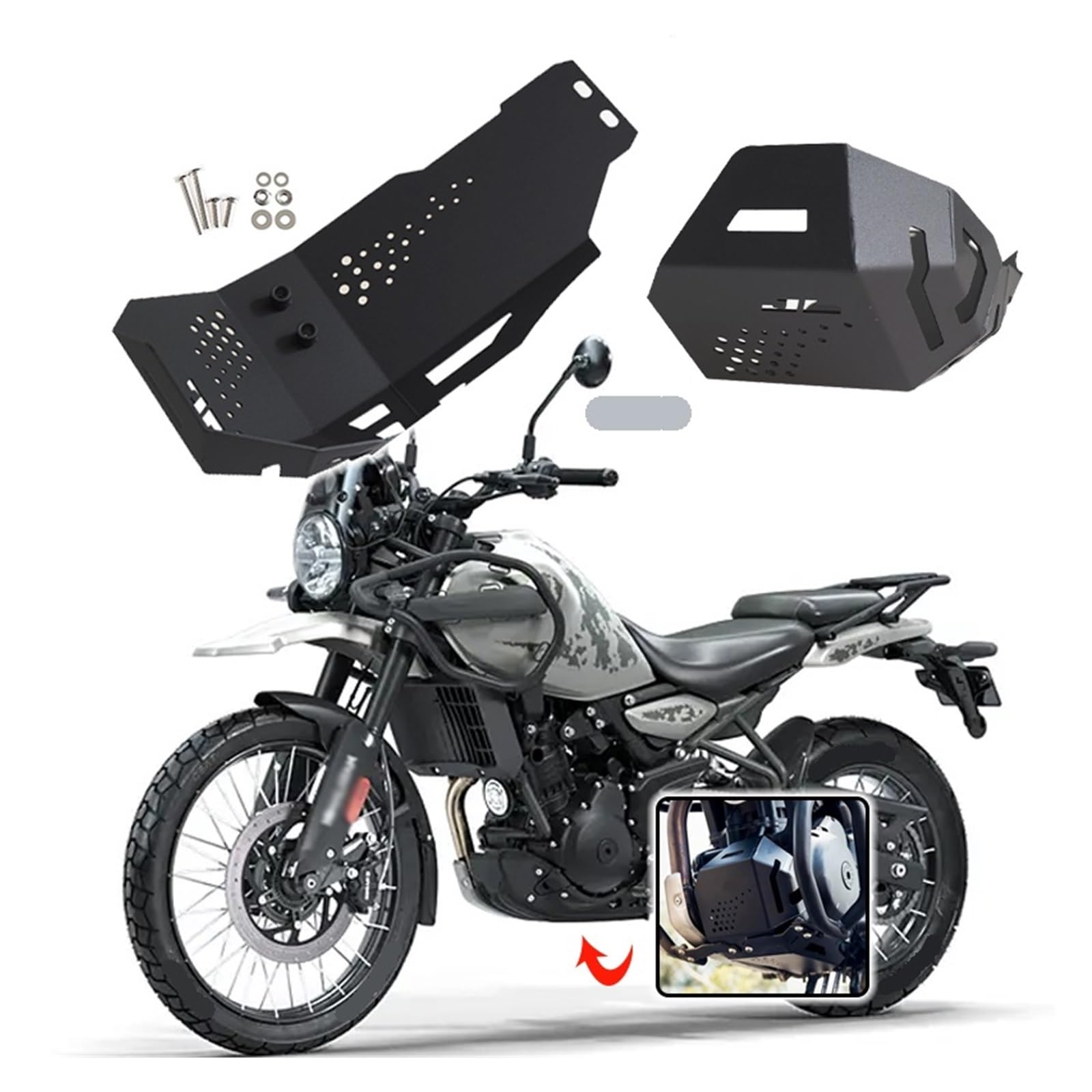 Paracoppa motore moto Motore Del Motociclo Copertura Di Protezione Telaio Sotto La Piastra Paramotore Protezioni Accessori Per Himalayan 450 2024 2025