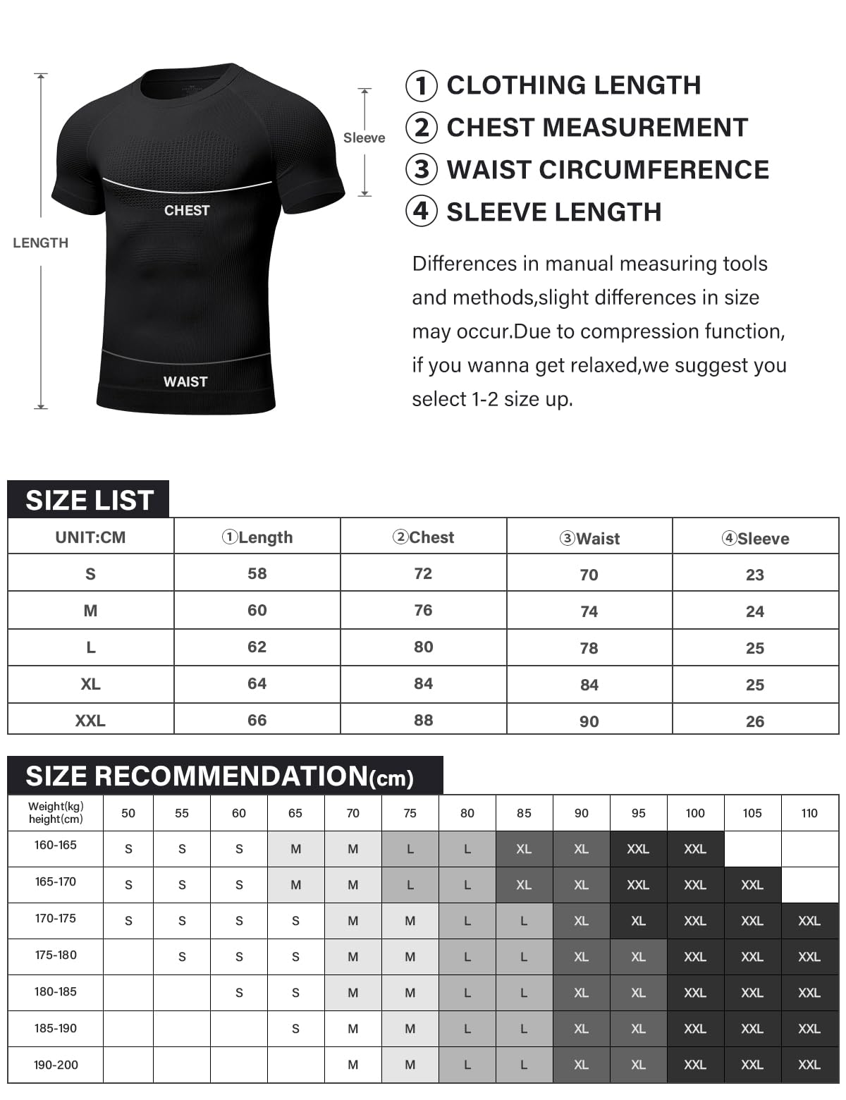 Casey Kevin Camiseta de Compresión Hombre Manga Corta, Hombre Reductora Compresion Elástica Ropa Interior Body Shaper para un Vientre más Plano