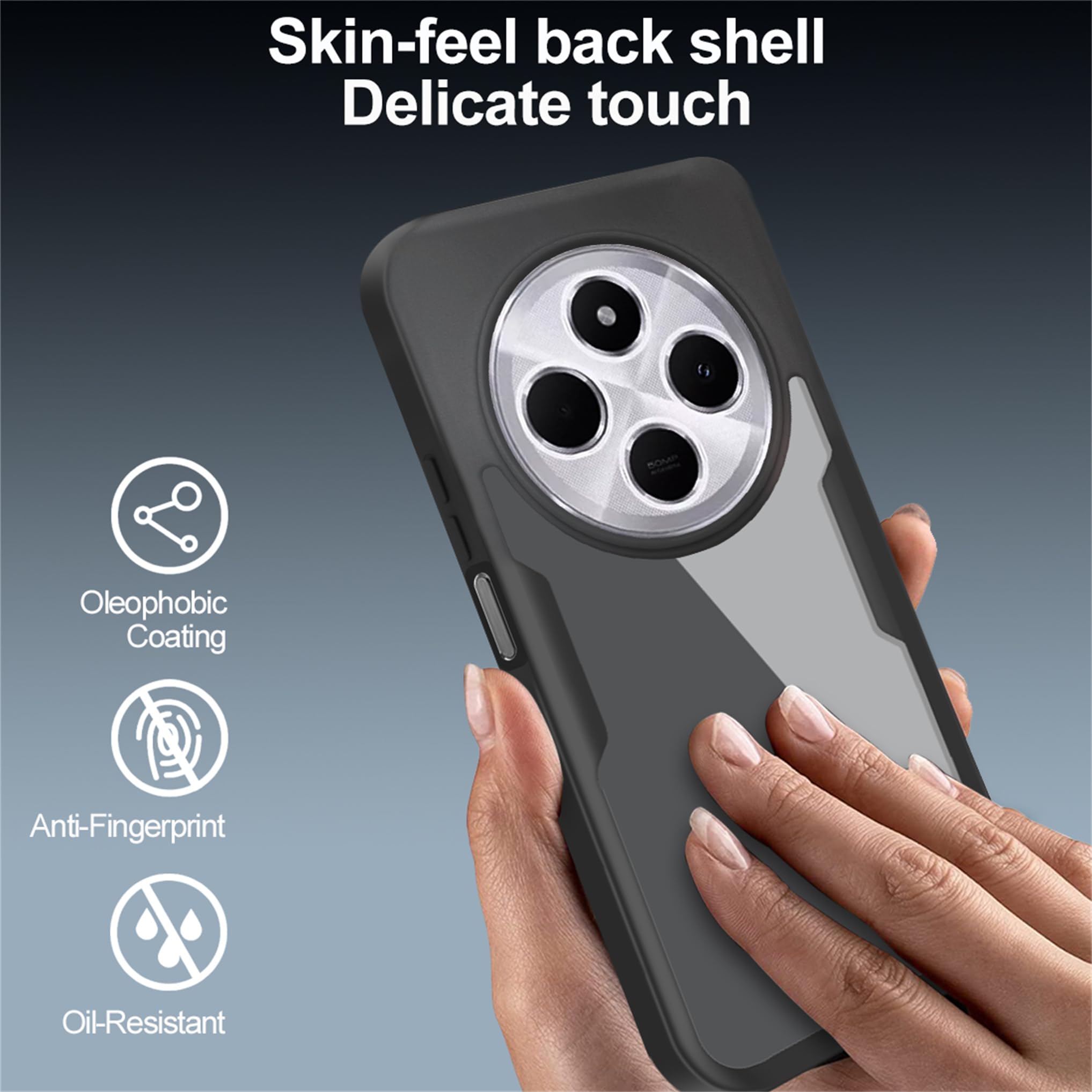 ILING Funda Magnética Giratoria 360° Para Xiaomi Redmi 14C / Poco C75 Con Protección De Cámara