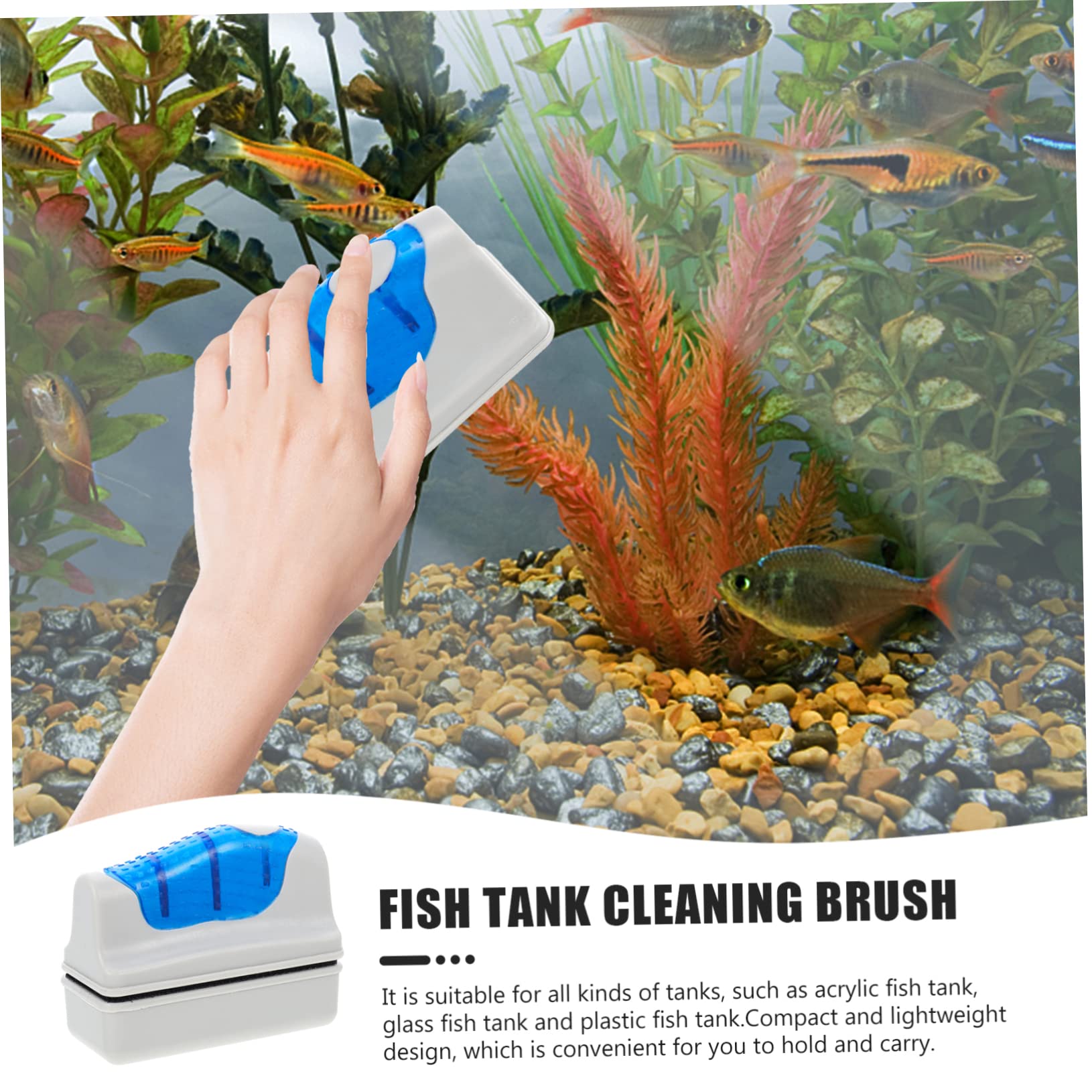 Mipcase 2stücke Magnetische Aquarium-reinigungsbürste Effektives Reinigungswerkzeug Für Fischglasbecken Schwimmend Mit Abnehmbarem Schaber Für Mühelose Von Algen Und Schmutz Im