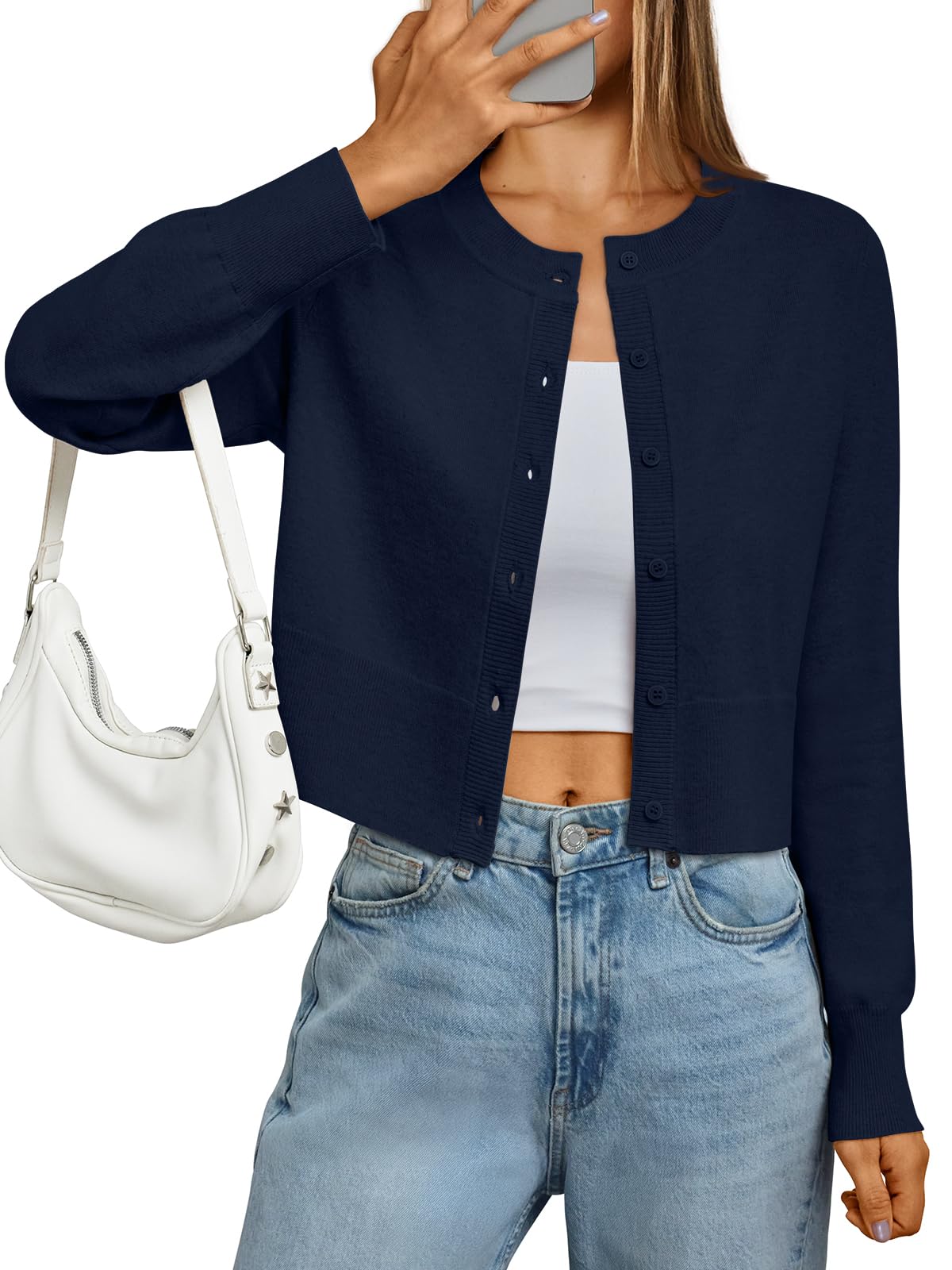 LILLUSORY Cropped Lightweight Cardigan Sweaters for Women Bolero Shrug Fall Clothes Fashion Spring Outfits 2026