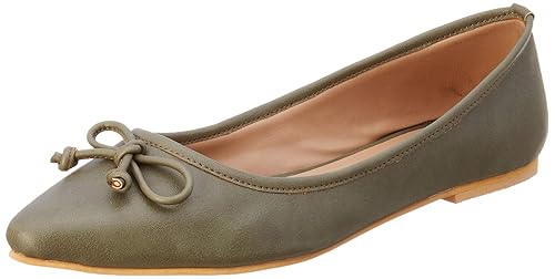 Women's Green Ballet Flats (7 UK/ 40 Euro)