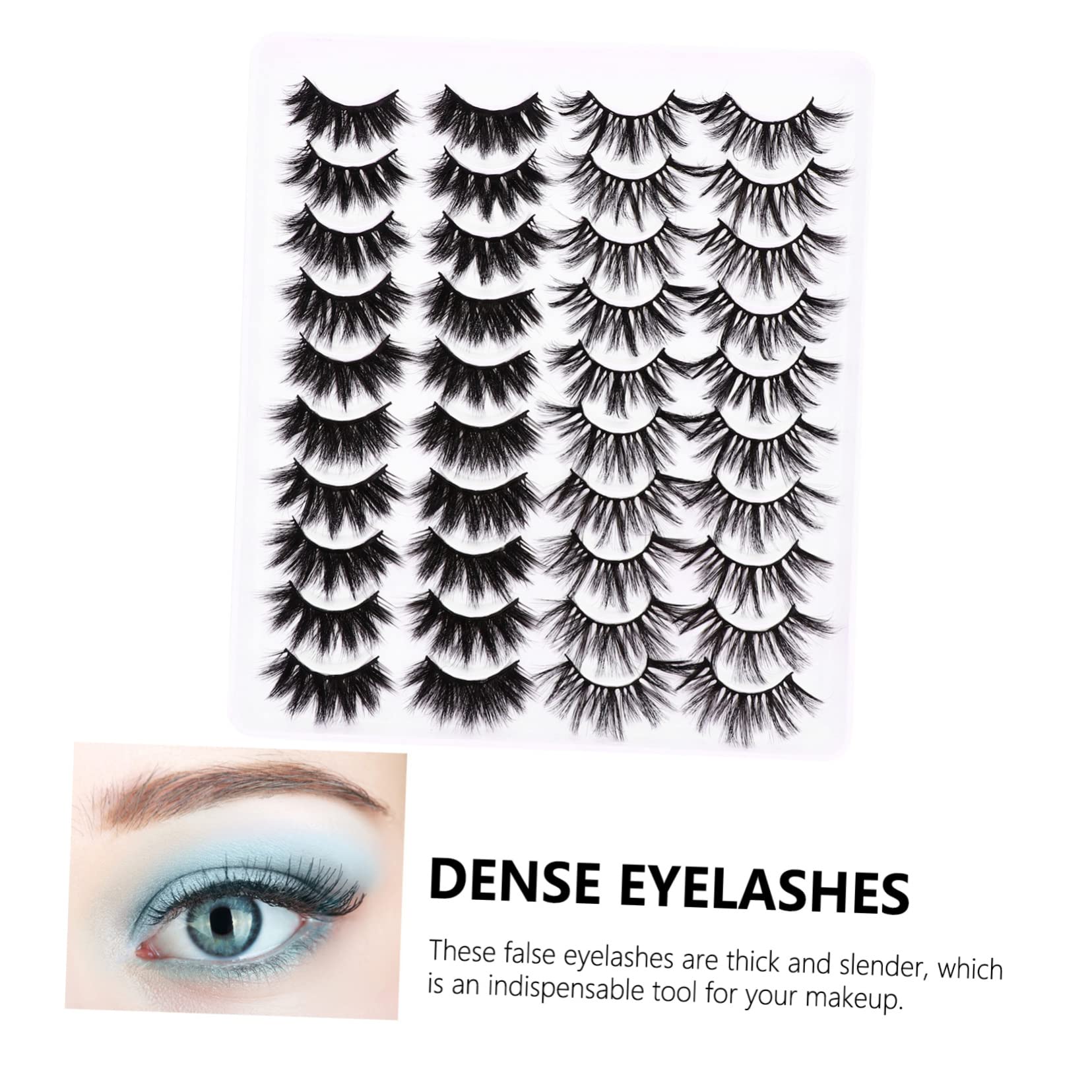 FOMIYES 60 Paia Ciglia Croce Stereo Ciglia Folte ia Finte Naturali ia Di Trucco Delle Donne ia Fitte 3d Incrociare Le ia Finte 3d Imitazione Black