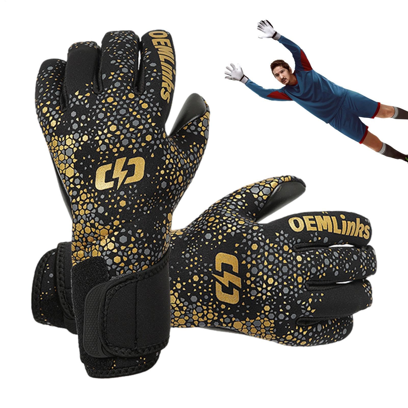 Genérico Guantes De Portero De Fútbol Elásticos Cómodos De Alto Rendimiento | Guantes De Portero De Fútbol Con Protección De Dedos Para Niños, Niñas, Adultos, Adolescentes Y Toda La Familia