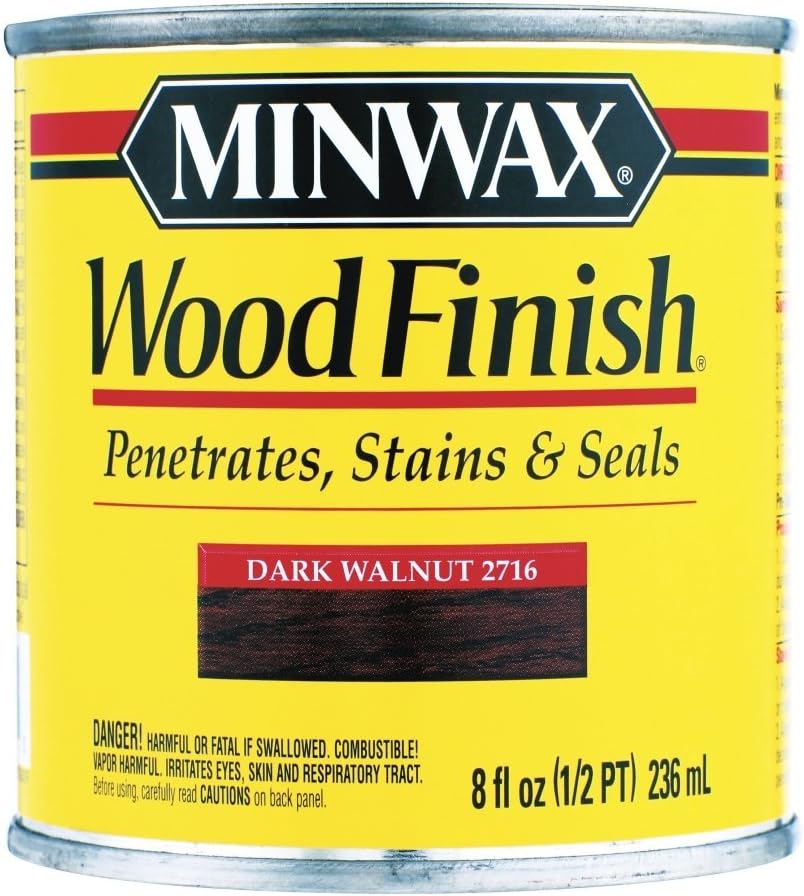 Minwax Wood Finish Semi-Transparent Dark Walnut Oil-Based Wood Stain 0.5 pt.
