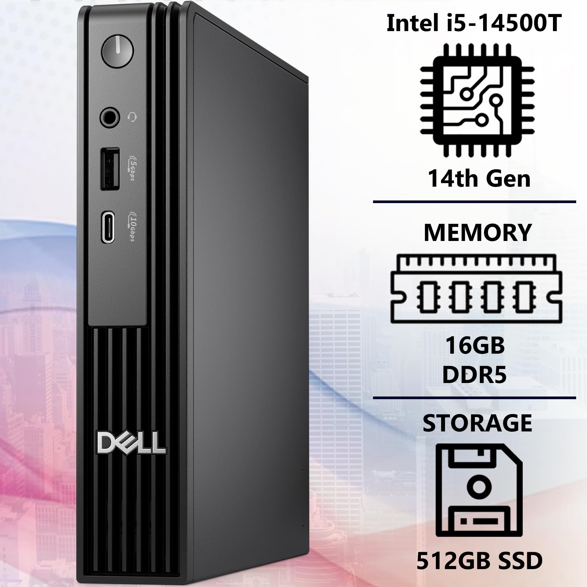 Amazon.com: Dell Pro Micro QCM1250 MFF Intel i5-14500T, 16GB DDR5