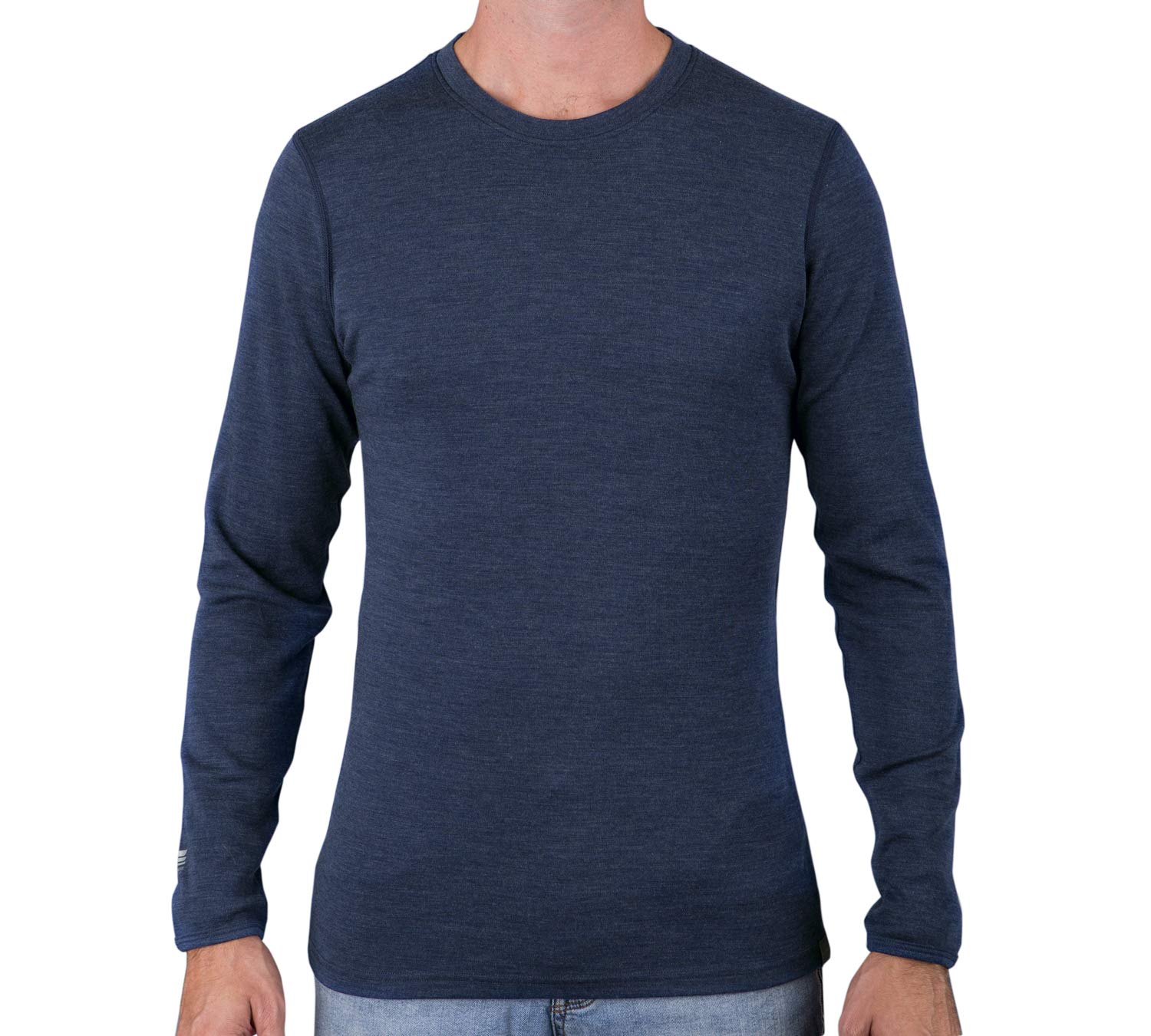 MERIWOOL Mens Base Layer - 100% Merino Wool Midweight Long Sleeve Thermal Shirt