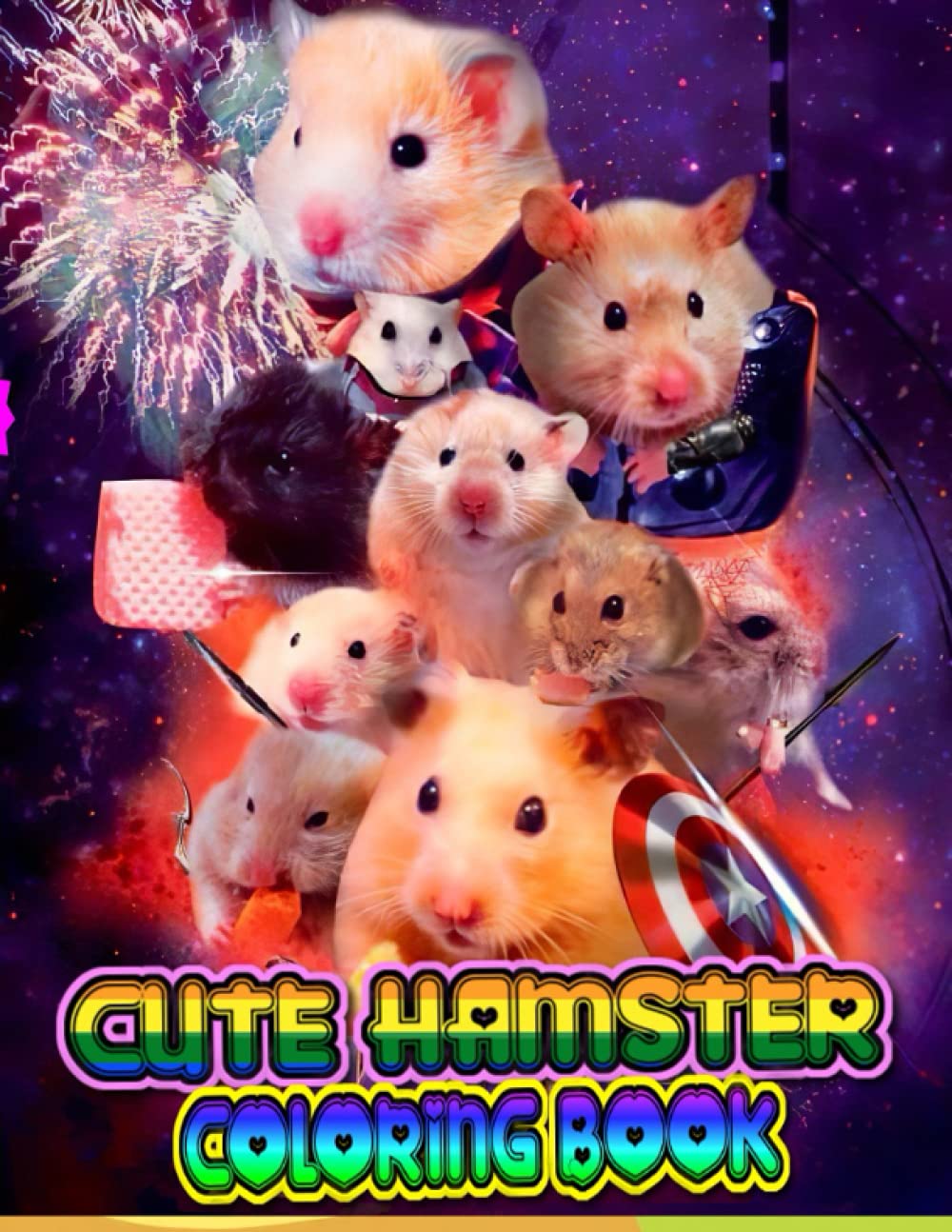 Cute Hamster Coloring Book: Over 100 Pages of High Quality Hamster colouring Designs For Kids And Adults | Great for Entertaining Hamsters and Kids! Awesome for Any Hamster Lover
