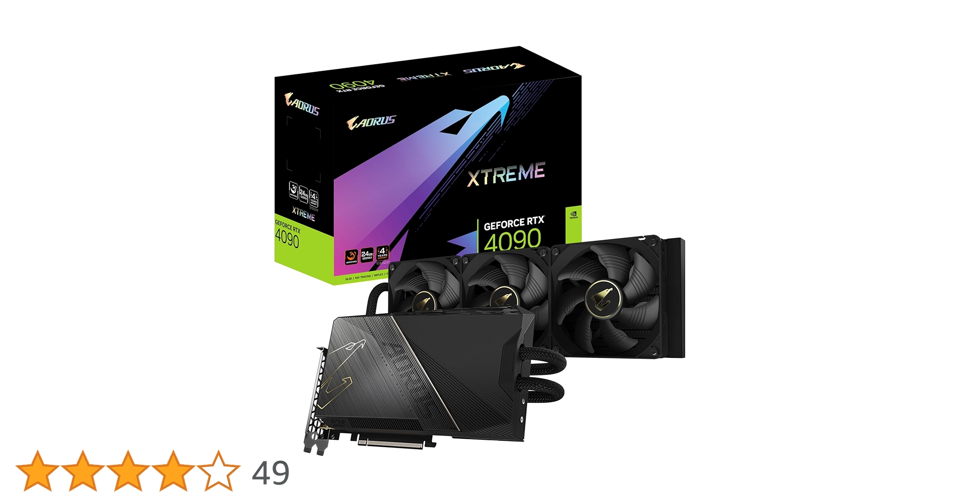 GIGABYTE AORUS GeForce RTX 4090 XTREME WATERFORCE 24GB Graphics