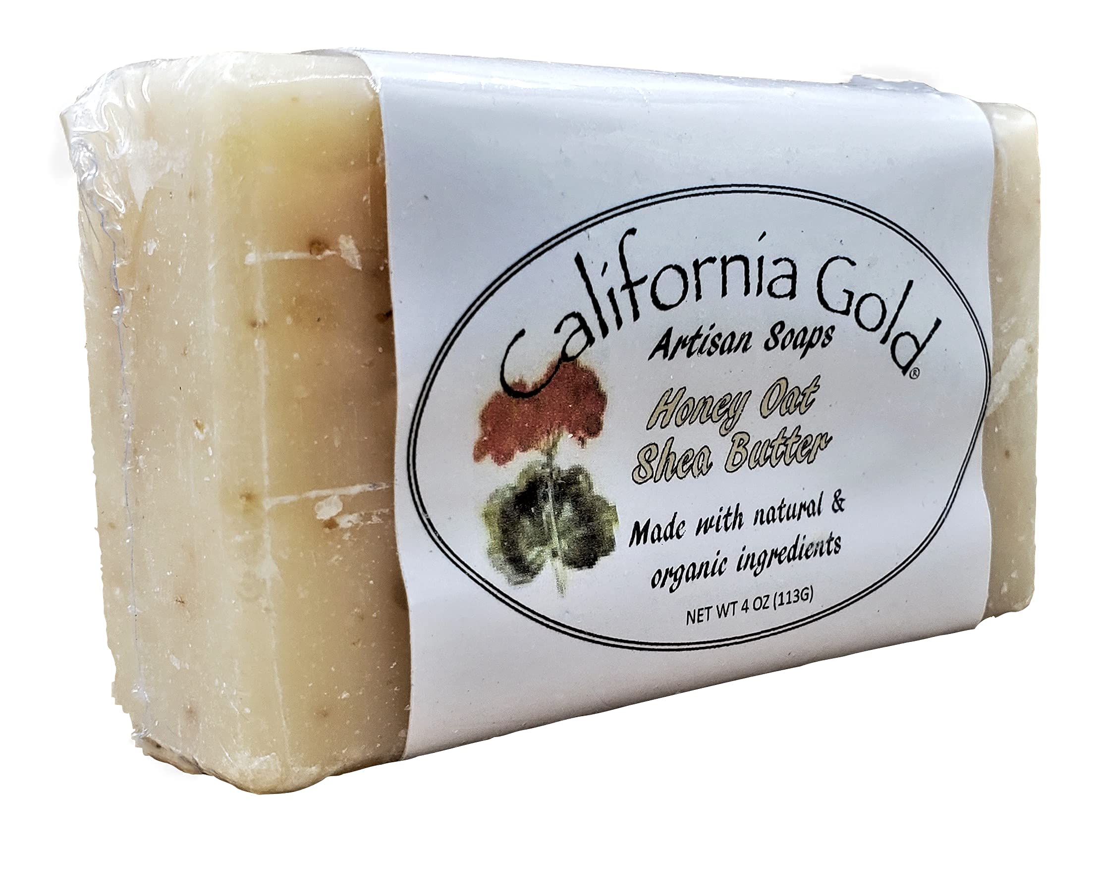 Honey Oat Shea Butter Bar Soap-Natural and Organic made with Coconut and Sunflower Oils 1-4 oz. bar