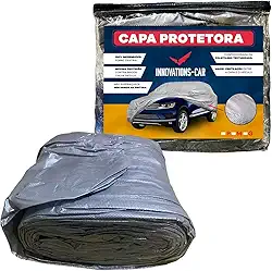Capa Cobrir Carro Protetora Anti-uv 100% Impermeável Forrada (Tamanho G)