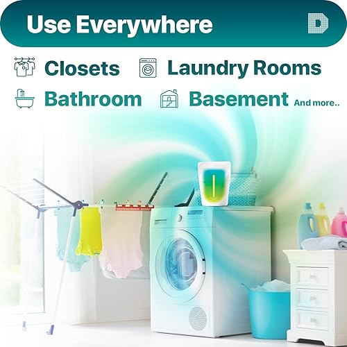 Miniatura 6 de Dry & Dry 10 paquetes de absorbentes de humedad de pie para controlar el exceso de humedad para sótanos, armarios, baños, lavanderías, absorbentes