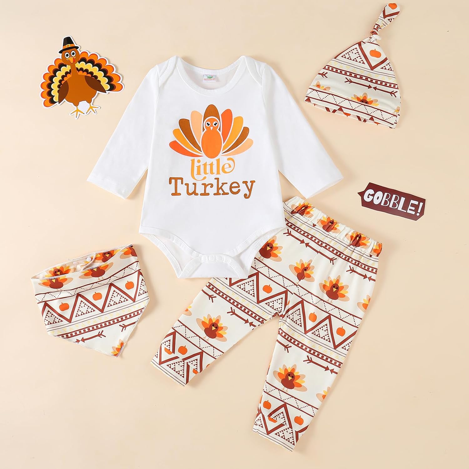 QITUDATEY Newborn Baby Girls My Firlst Christmas Outfits image 2