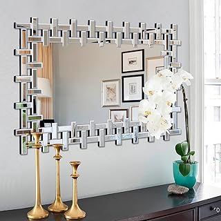 Large Decorative Wall Mirror, 40'' X 28'' Elegant Living Room Mirror wit...