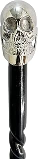 Brass Walking Stick Solid Vintage Designer Skull Head Wooden Cane Antique Style Folding Walking Stick 36