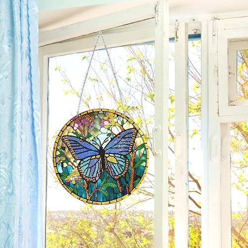 Miniatura 17 de DIY 5D Bee Diamond Painting Kits Hanging Sign Wall Art Sign Bee Diamond Art Suncatcher Window Hanging Ornament Window Pendants Home Garden Wall Door