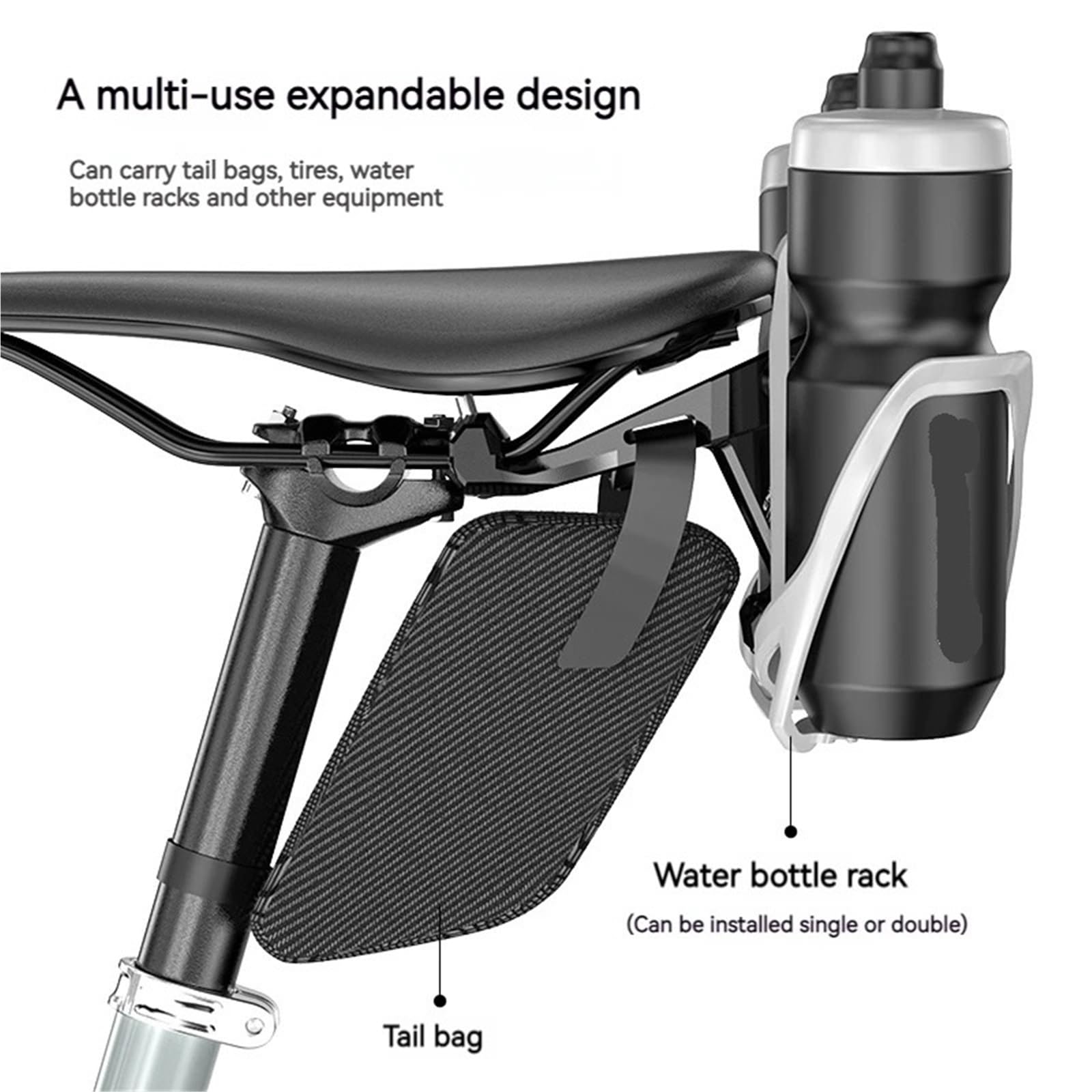 Fahrrad Flaschenhalter Rennrad Lenker Wasserhalter Sattelstützenmontage Konvertierungsadapter Einstellbar