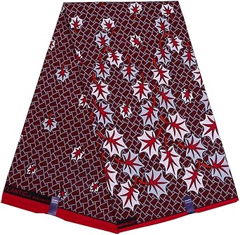 BintaRealwax African Fabric 6 Yards 100% Polyester Ankara Fabric for Party Dress