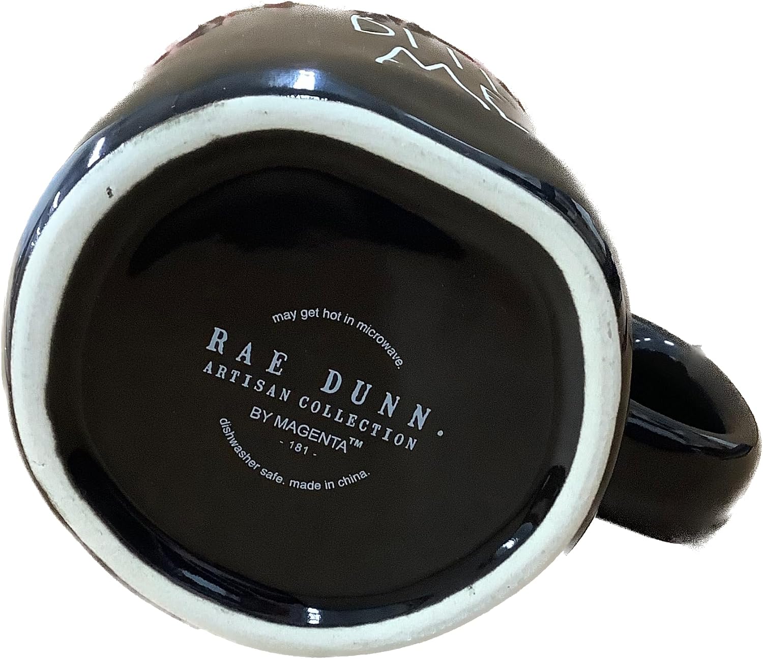 Rae Dunn Halloween Bite Me Coffee Mug, Black with Red Drip