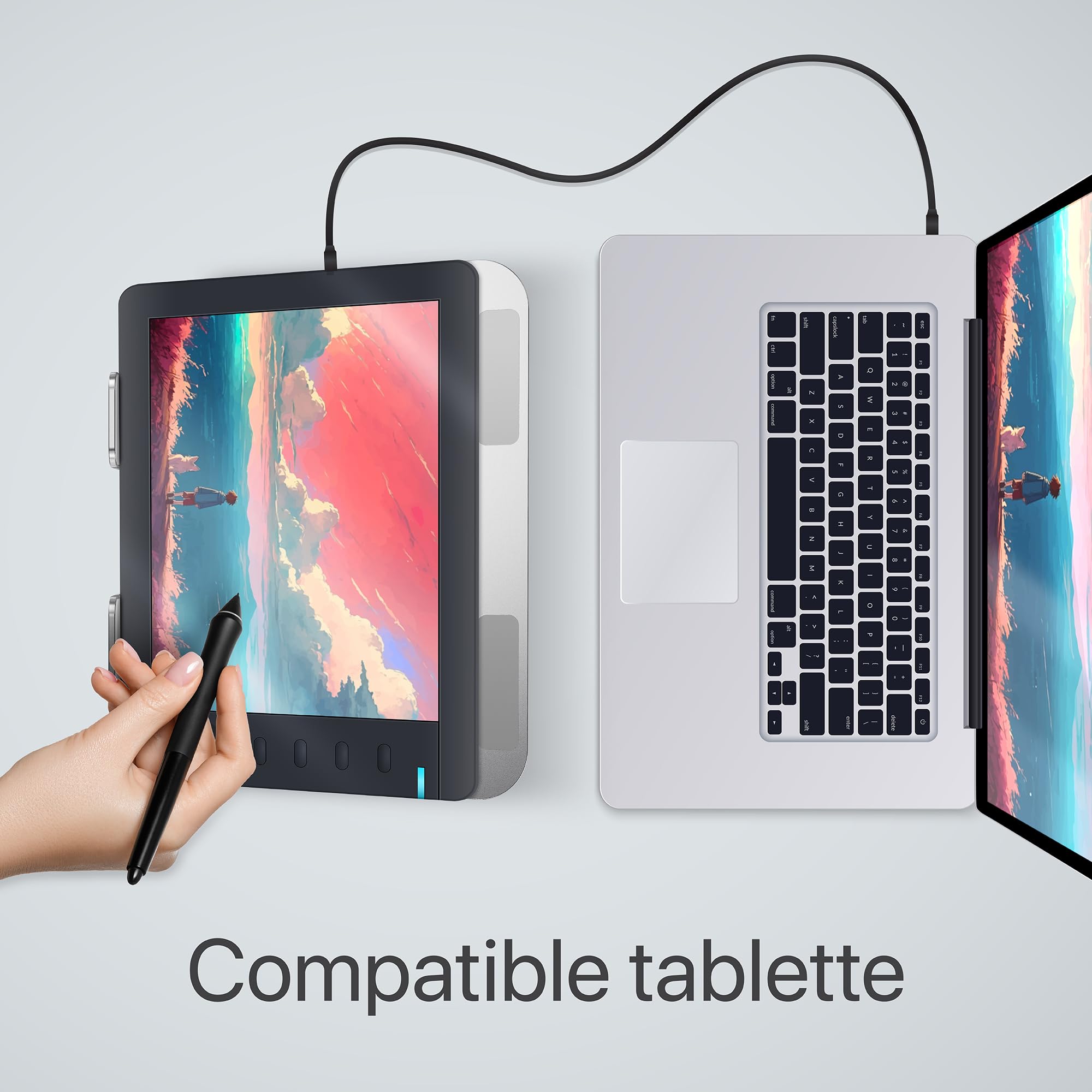 T'nB - Supporto per notebook regolabile in alluminio, comodo ed ergonomico per una posizione di lavoro ottimale, antiscivolo per la massima stabilità - Grigio Alluminio