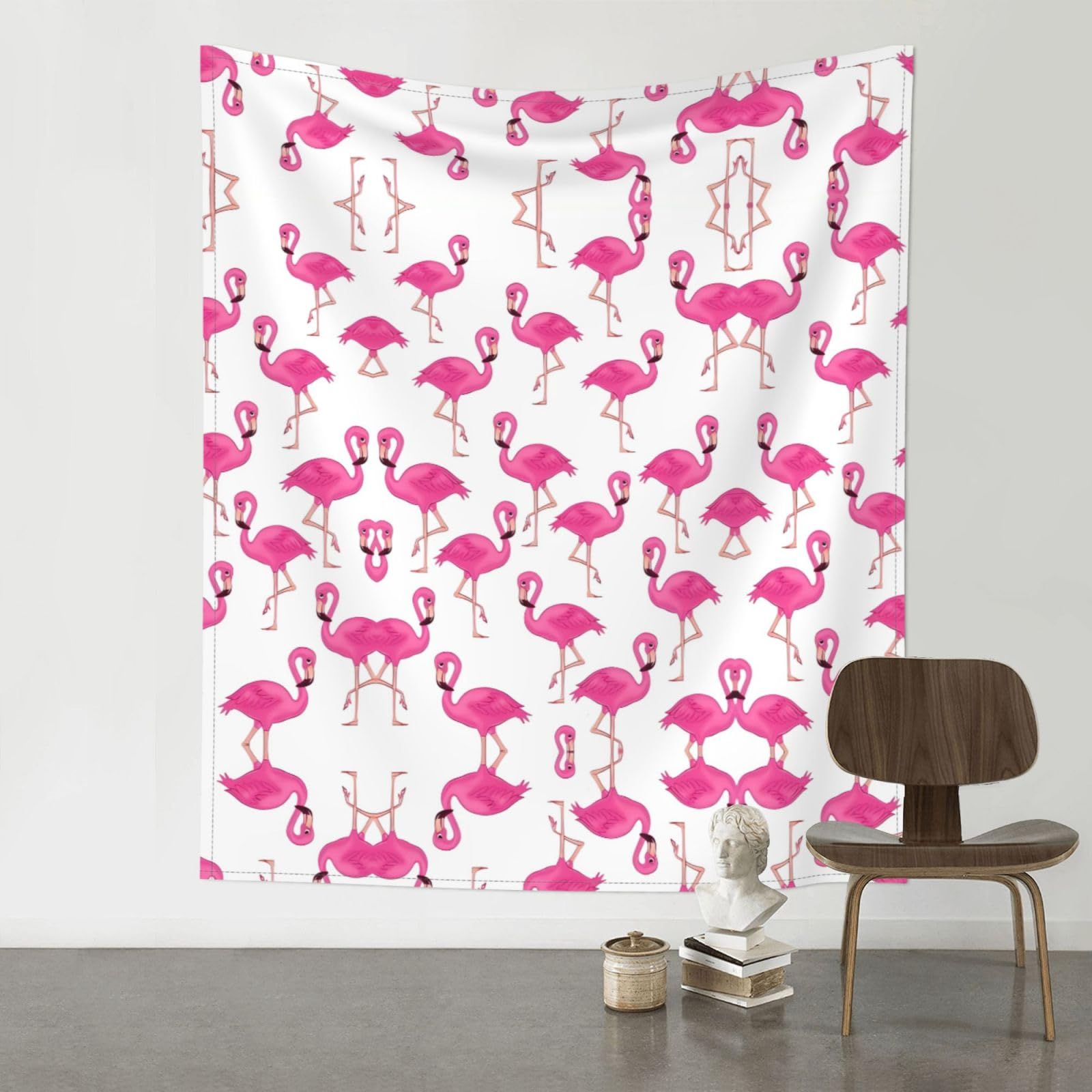WHJSHOP pink flamingo Prints Original Wall Tapestry 60x51in – Boho Throw Blanket for Dorm Decor, Beach Picnic, & Bedroom Layering