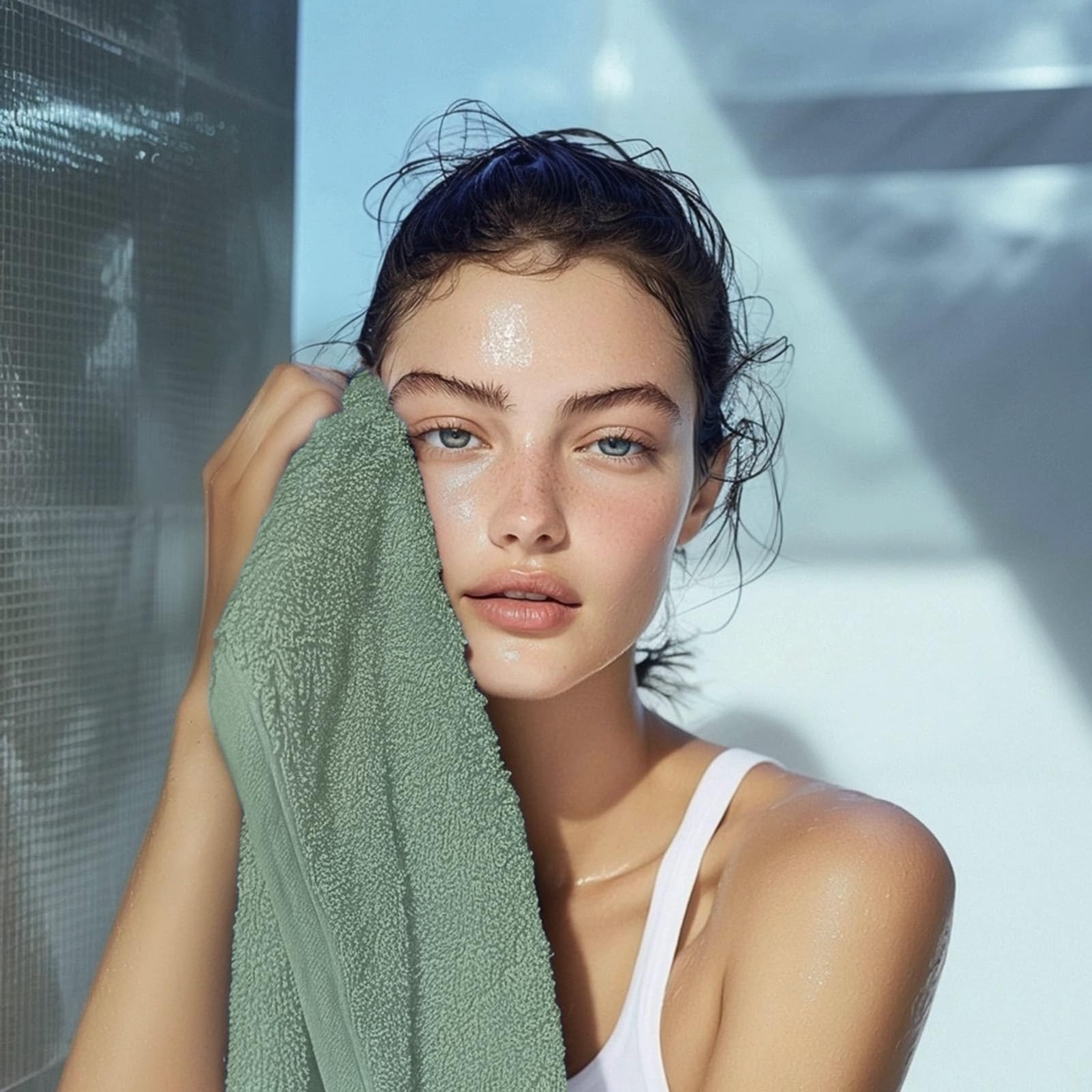 nice homeit Set 6 Asciugamani viso e mani 40x60 cm –Asciugamani bagno in 100% Cotone Filato ad Anello – Extra Morbido e Assorbente. MADE IN ITALY