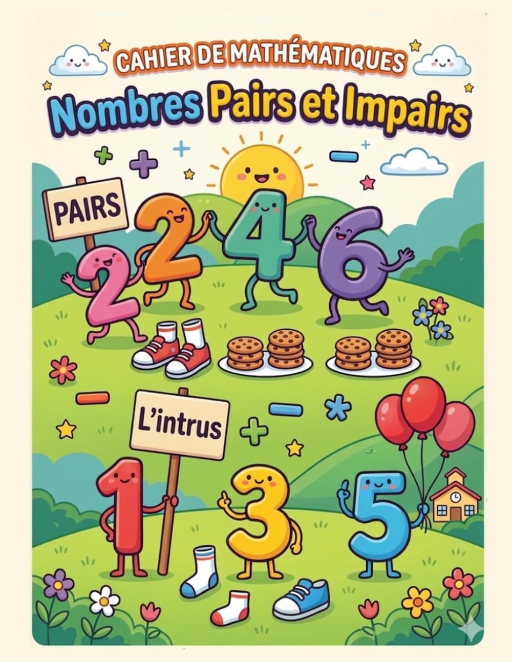 Cahier d'exercices de mathématiques Nombres pairs et impairs: Fiches d'exercices d'addition et de soustraction pour les enfants de 4 à 8 ans, Livre de ... 4e années (Jeux et activités mathématiques)