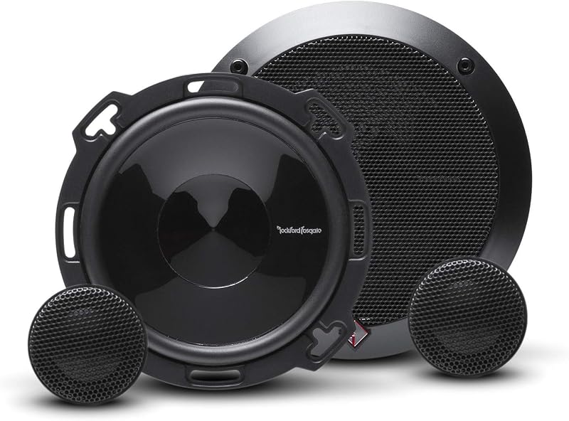 Rockford Fosgate P16-S Punch Sistema de parlantes de componentes de 2 vías de 6" | Incluye woofers con rejillas y tweeters de cúpula blanda de 1" con crossovers integrados
