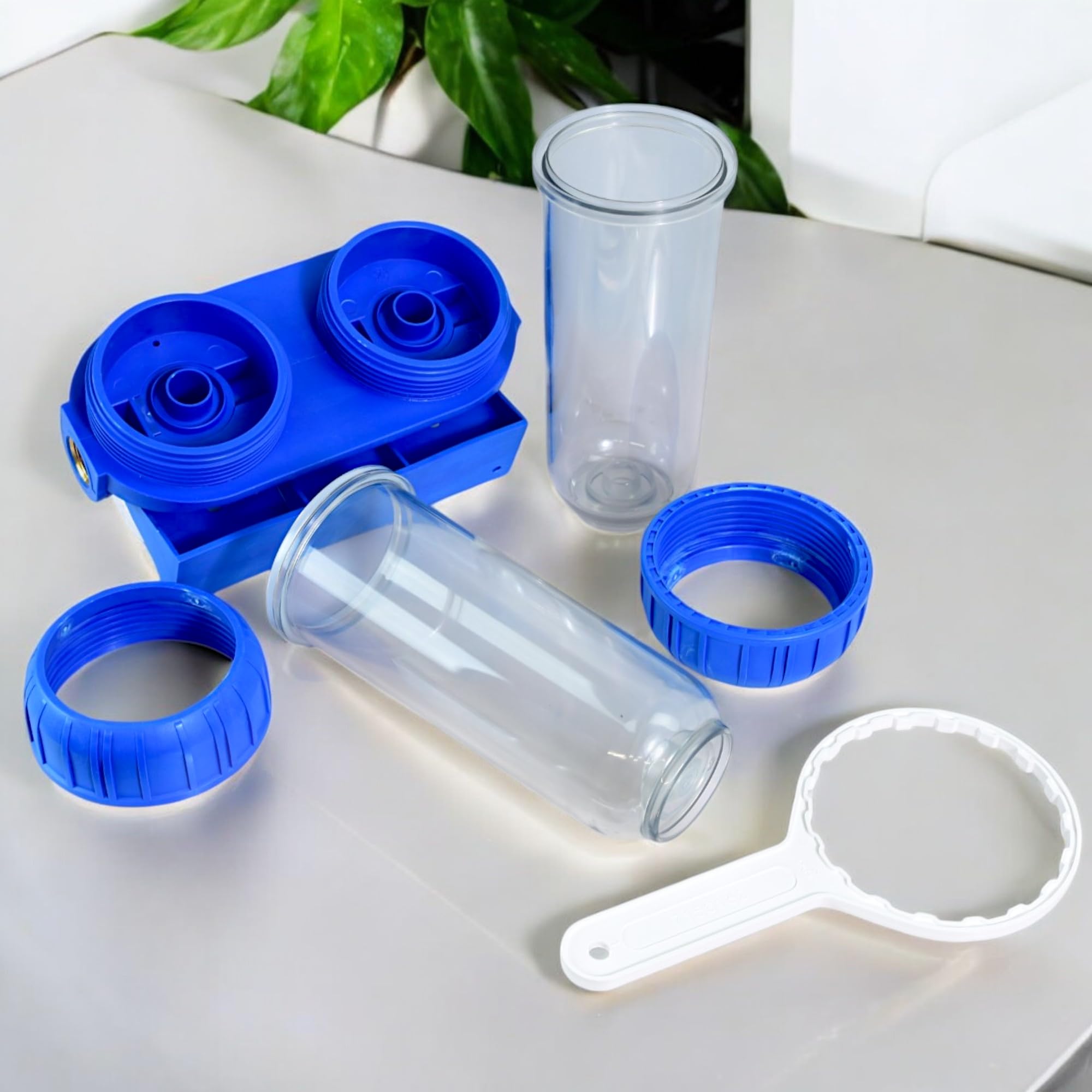 Système porte-filtre pour eau, bol de filtre de 254 mm (10"), transparent (2^ ÉTAPES - 1/2")