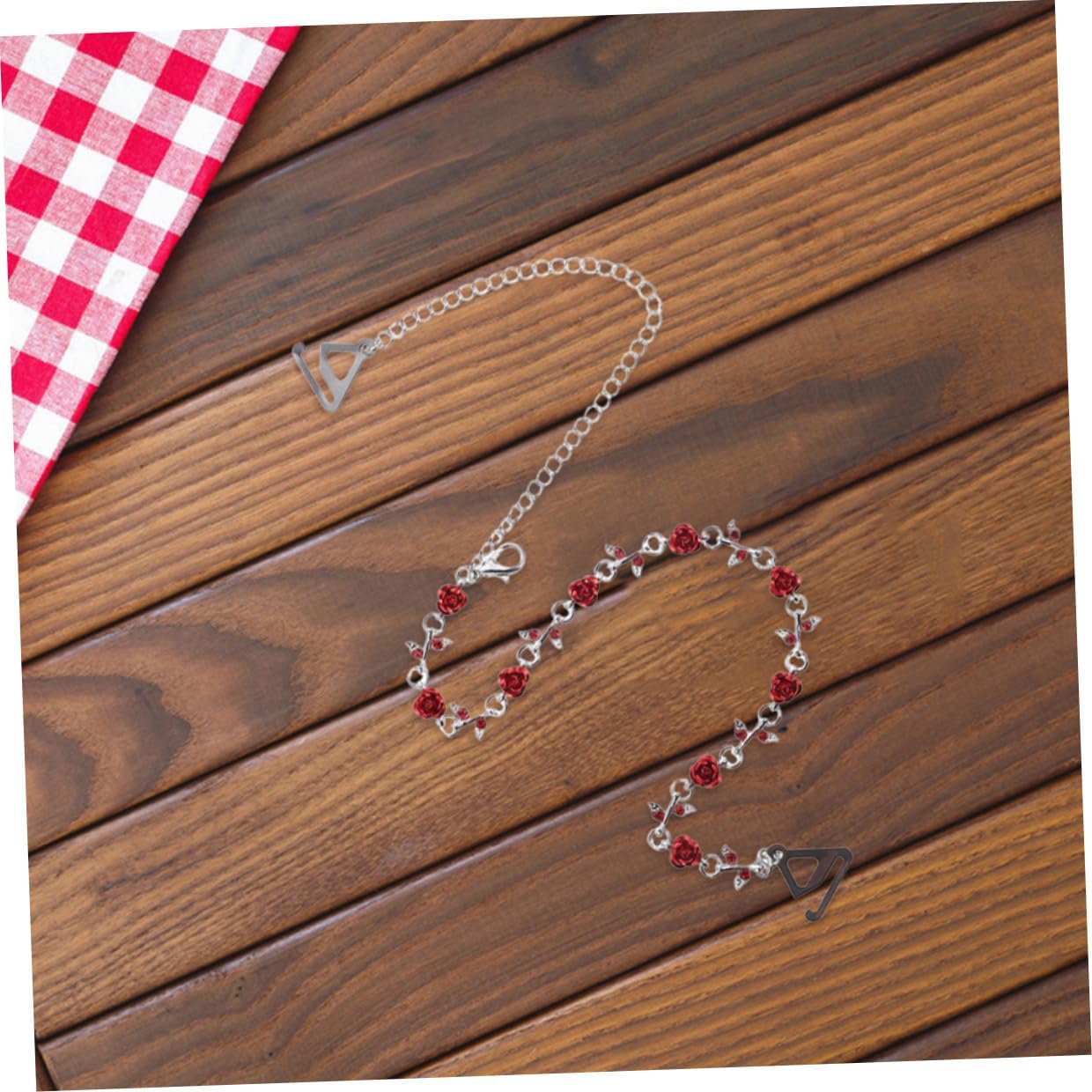 4pcs Adjustable Rhinestone Rose Flower Bra Shoulder Straps Anti-skid Replacement Straps for Tops Accessories