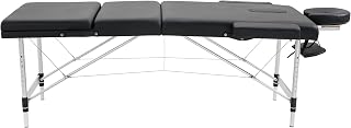 LIPSA Healthtech 3 section Foldable & Portable Aluminium massage Bed/Table with Carry Case for Beauty Salon, Spa (Elite Mo... Price In India